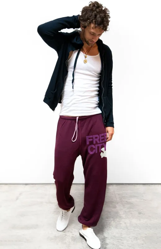 SUPERFLUFF LUX OG sweatpant - deeplove/cream sold by freecity