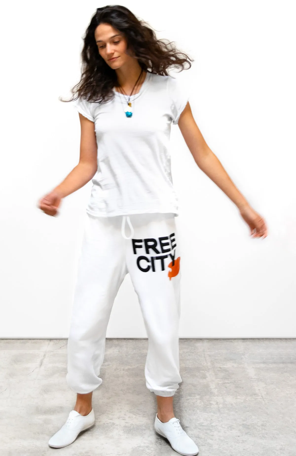FREECITY sweatpant - chalk orange sold by freecity