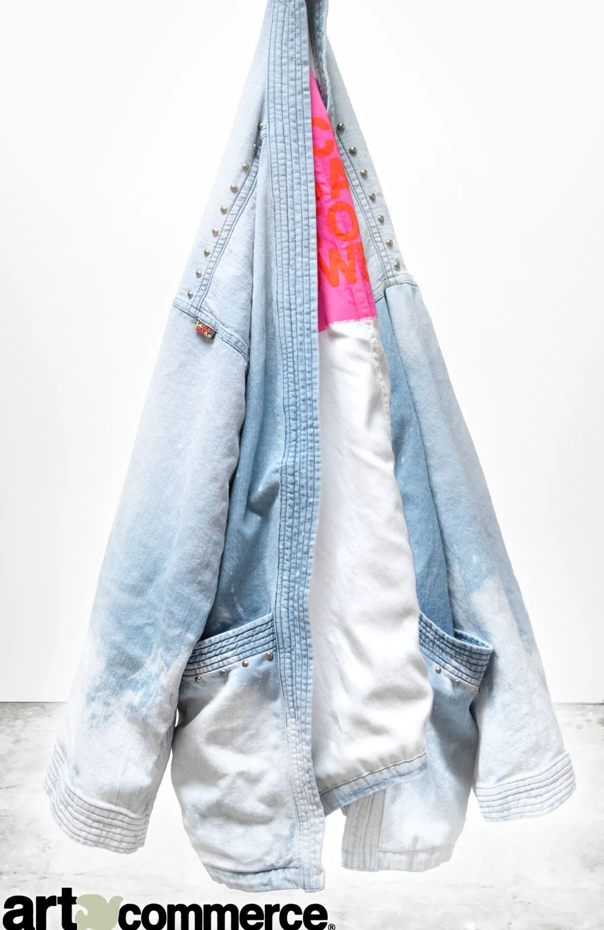 AIRJUMP CLOUD BLEACHOUT JAPANESE INDIGO cardigan - superfadeout cloud sold by freecity product image thumbnail 2