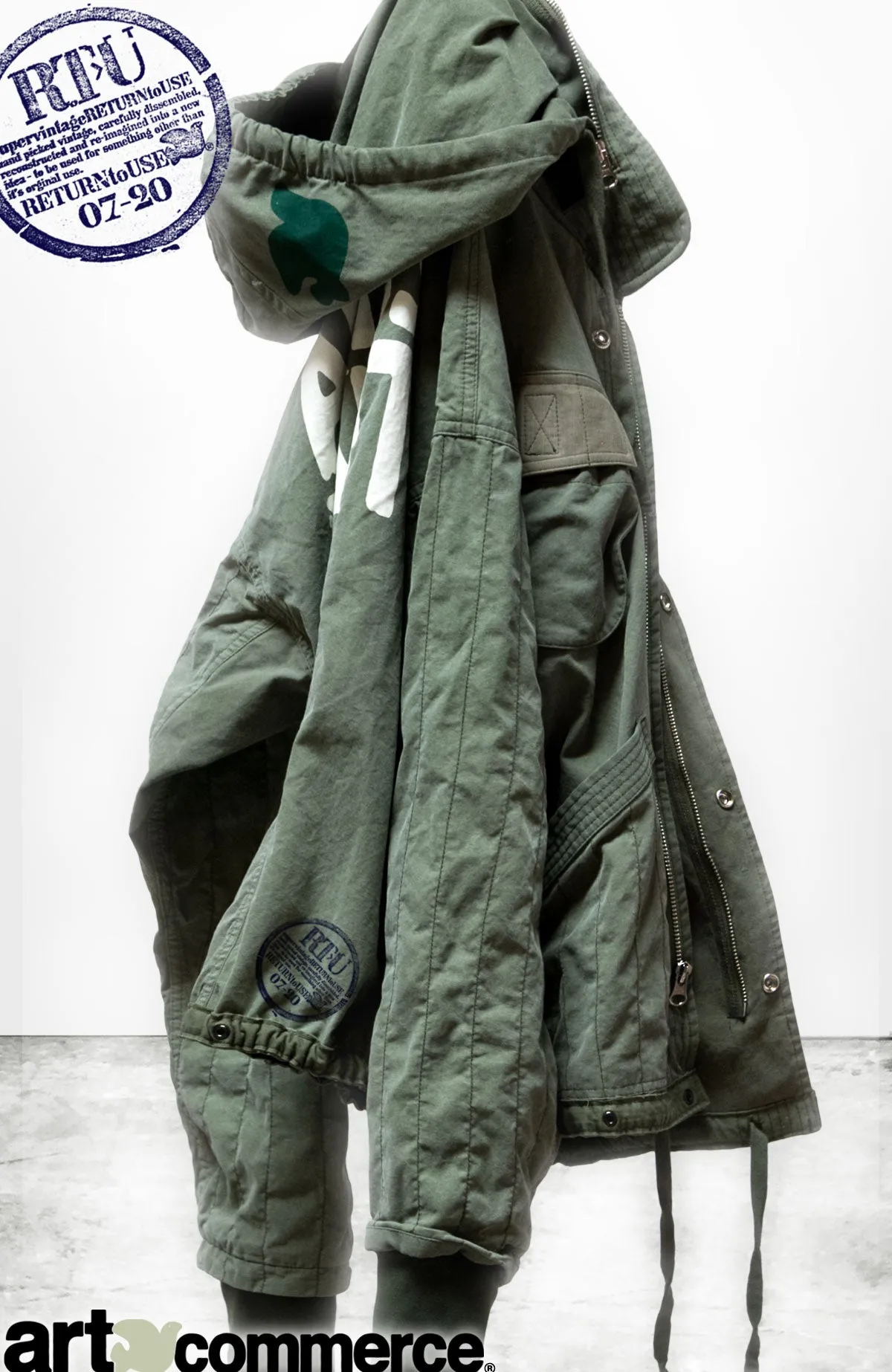 ARTISTSWANTED RTU/BAGS SUPERVINTAGE ZIP HOOD jacket - RTU SURPLUS/TENT sold by freecity product image thumbnail 2