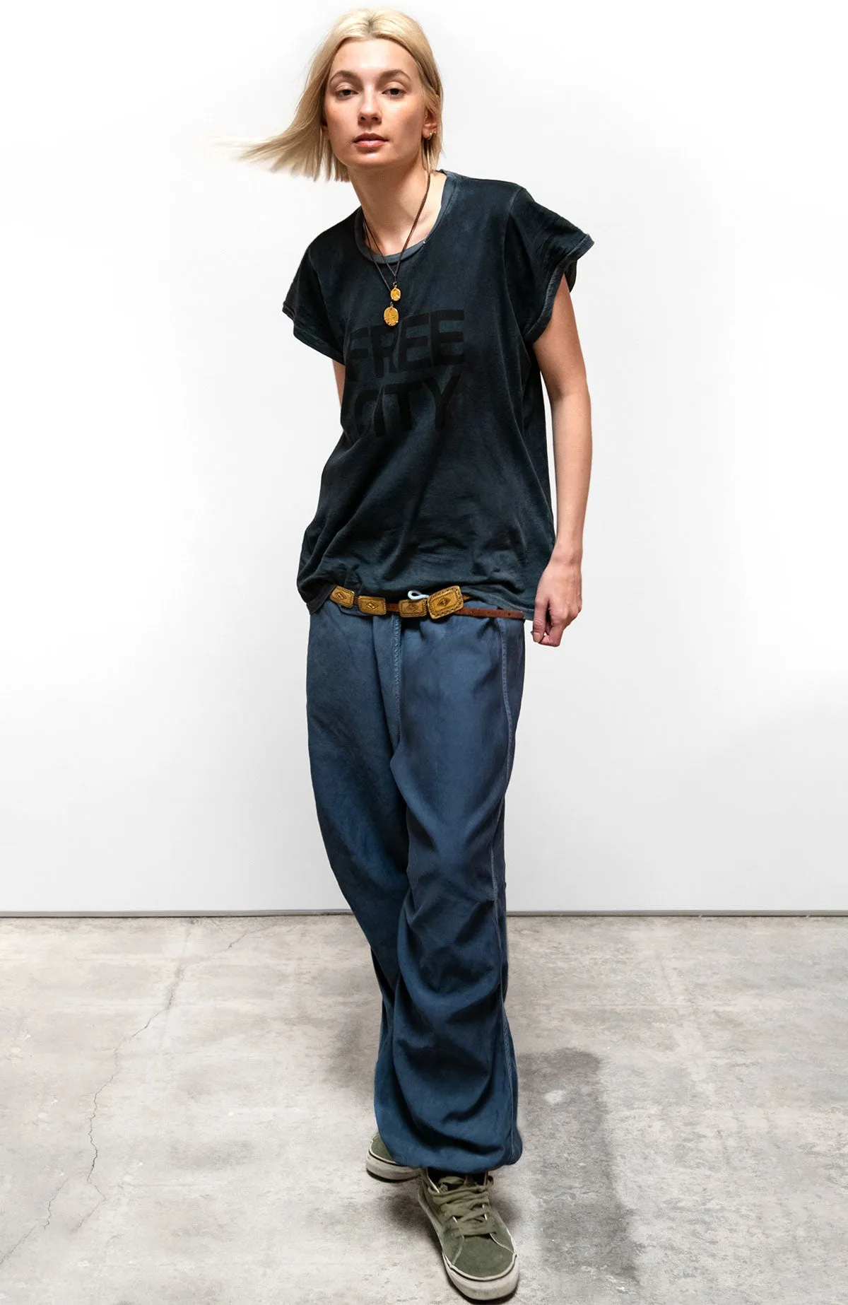 FREECITY "the doing of it is the being of it" SUPERVINTAGE shortsleeve t - volcano powder sold by freecity