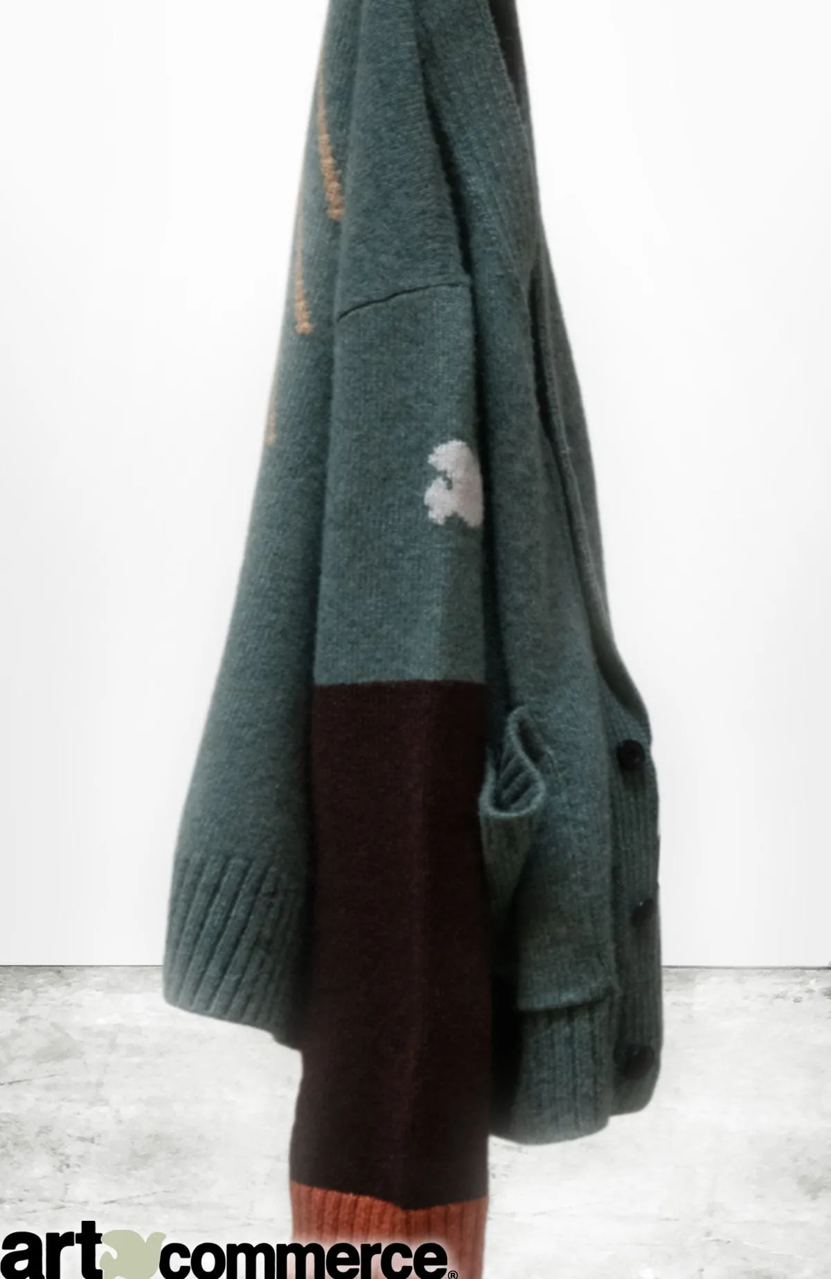 ARROWS CASHMERE LUX CARDIGAN - SAGE/MIX sold by freecity product image thumbnail 2