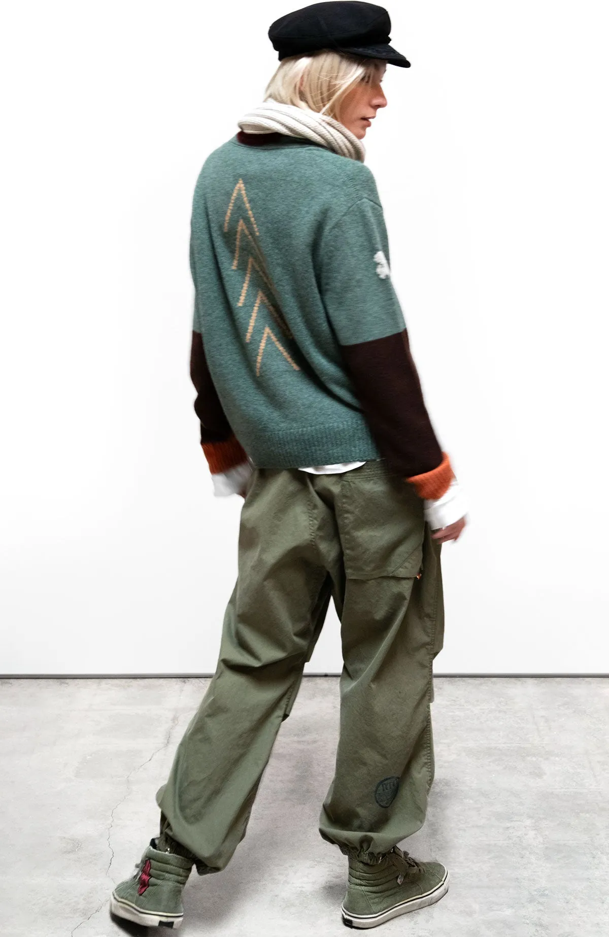 ARROWS CASHMERE LUX CARDIGAN - SAGE/MIX sold by freecity