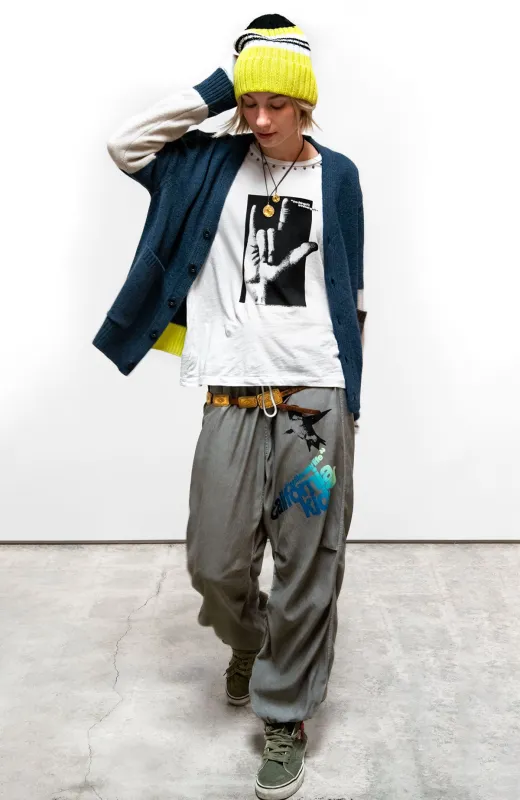 PATCH/POCKET CASHMERE LUX CARDIGAN - mineralblue/mix made by freecity