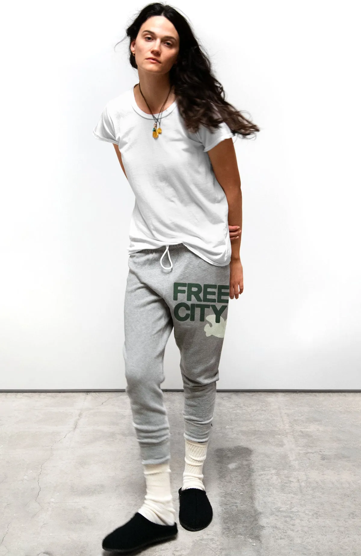 FREECITY HEATHER 3/4 sweats - heather surplus sold by freecity product image thumbnail 2