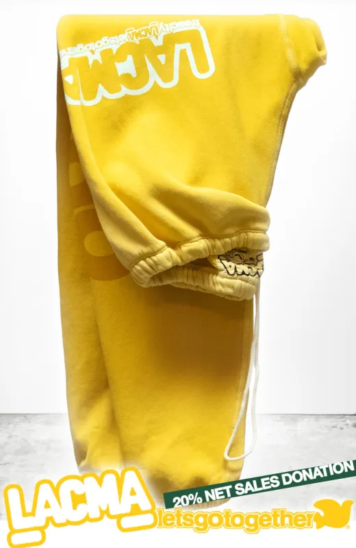 LACMA LETSGOTOGETHER FREECITY SUPERVINTAGE sweatpant - yellowplant pigment-smash sold by freecity
