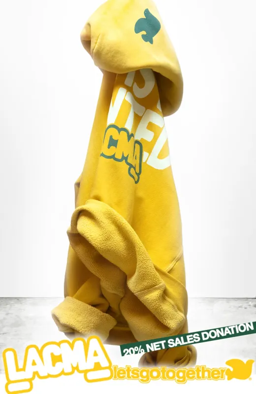 LACMA ARTISTSWANTED FREECITY SUPERVINTAGE pullover hoodie - yellowplant pigment-smash sold by freecity