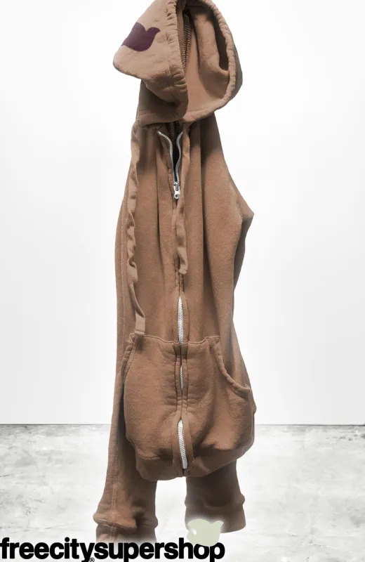 SUPERFLUFF LUX zip hoodie - bronzer made by freecity