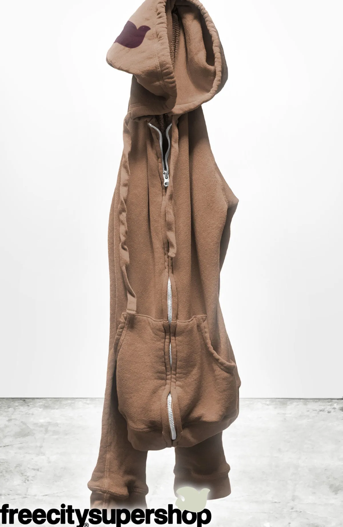 SUPERFLUFF LUX zip hoodie - bronzer sold by freecity