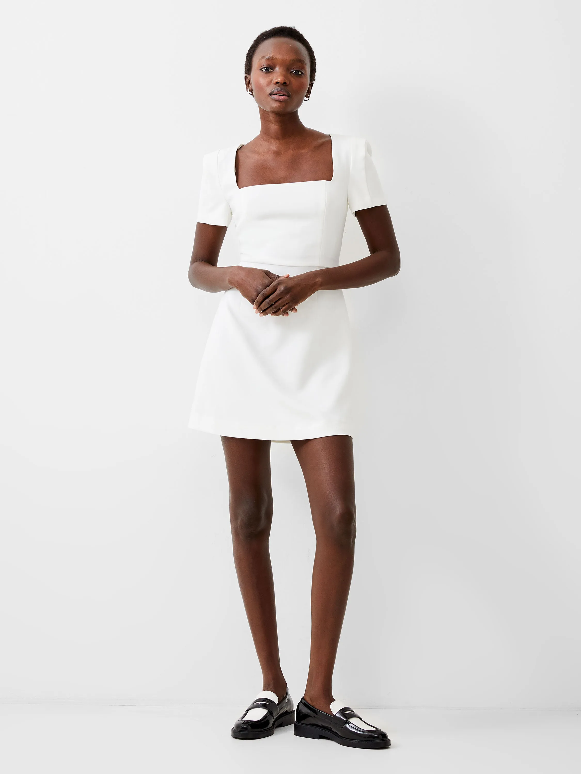 Whisper Square Neck Short Sleeve Dress sold by French Connection