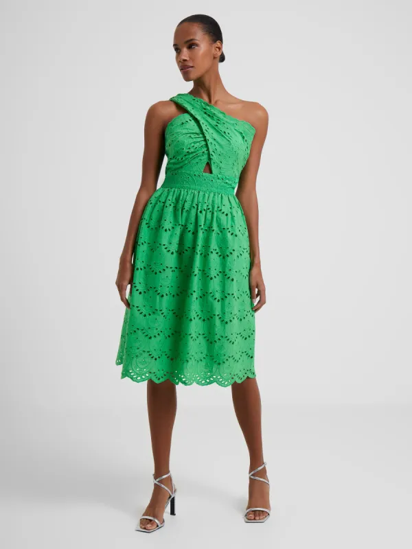Appelona Broderie Anglaise One Shoulder Dress sold by French Connection