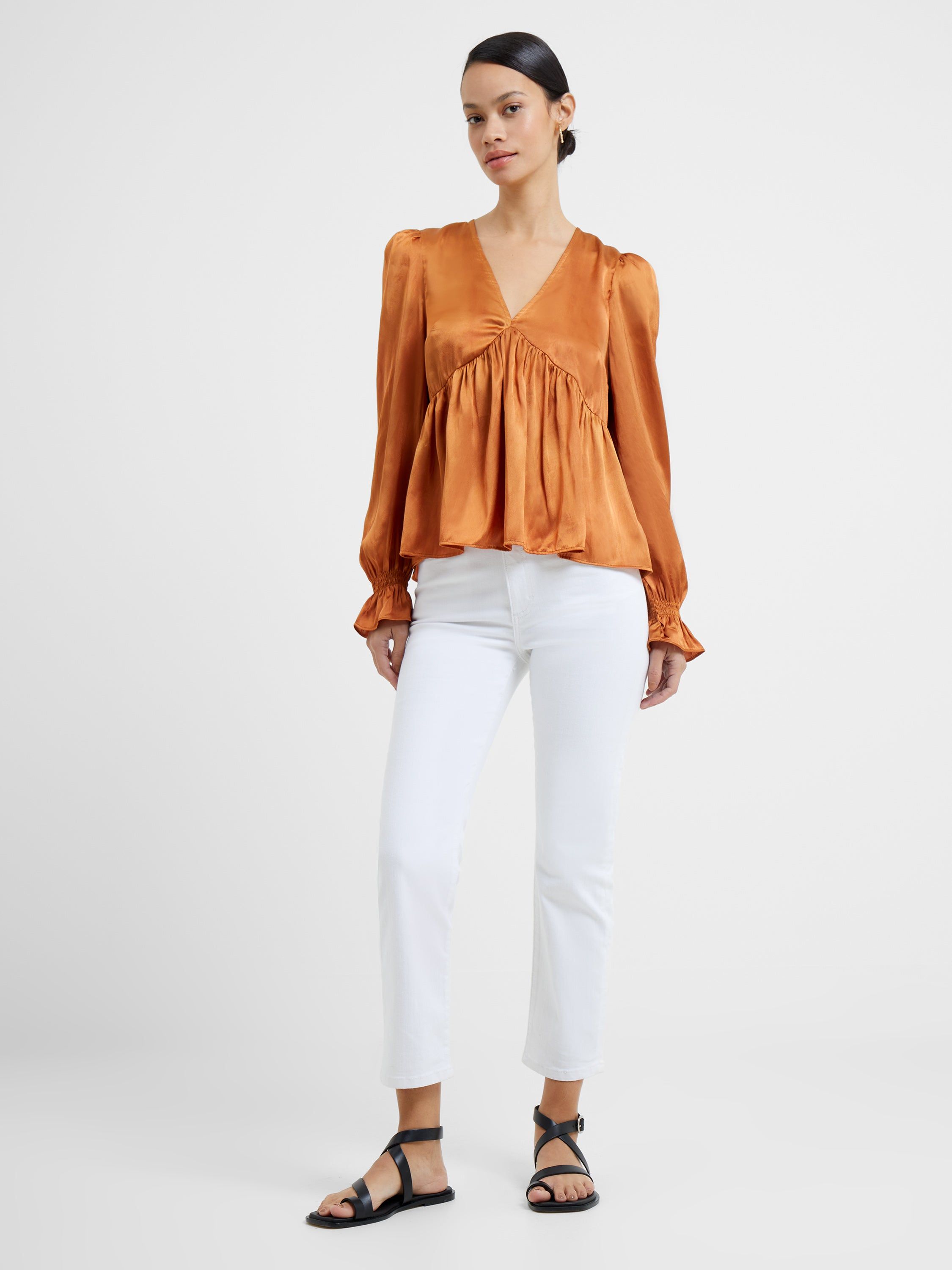 Inu Satin V Neck Top sold by French Connection product image thumbnail 3