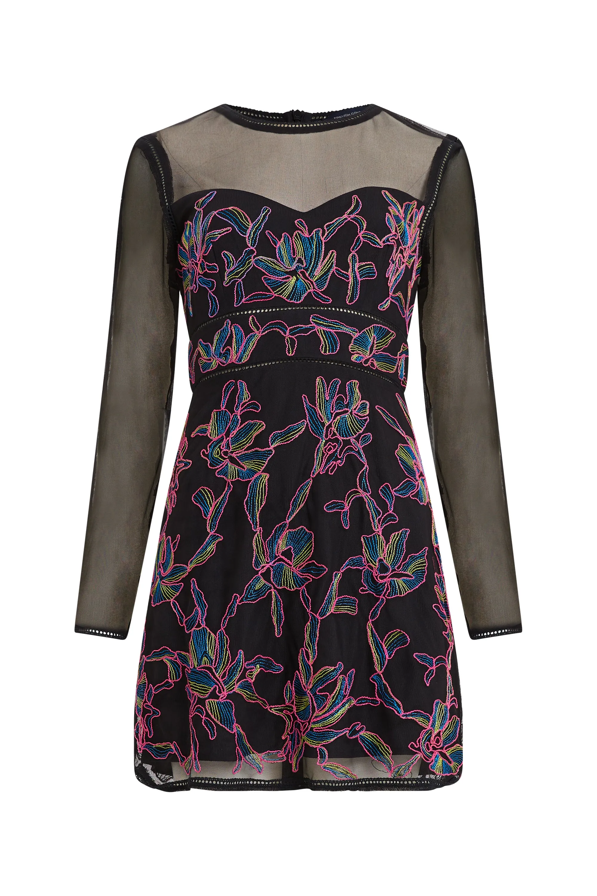 Emilia Embroidered Mesh Sleeve Dress sold by French Connection product image thumbnail 5