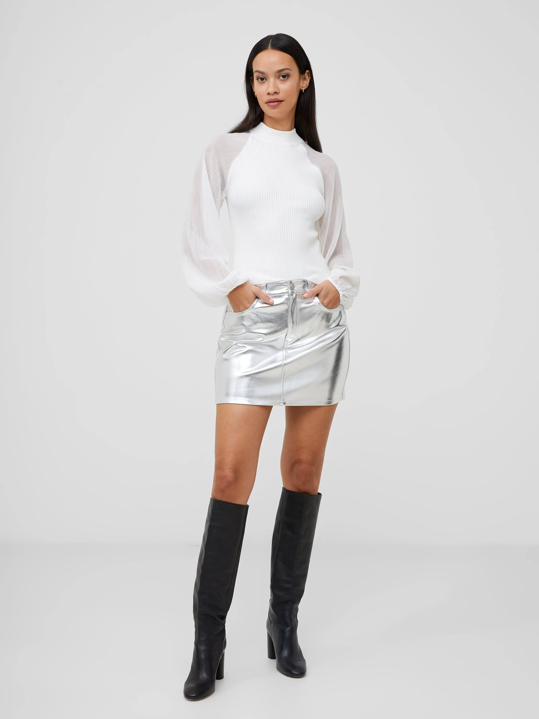 Metallic Mini Skirt sold by French Connection