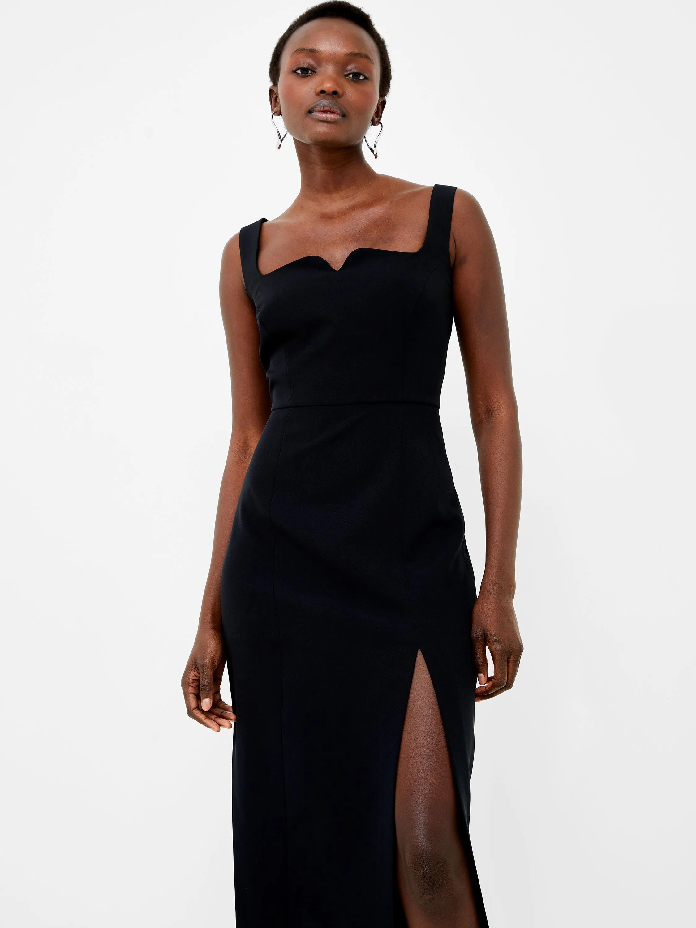 Echo Crepe Neck Detail Dress sold by French Connection