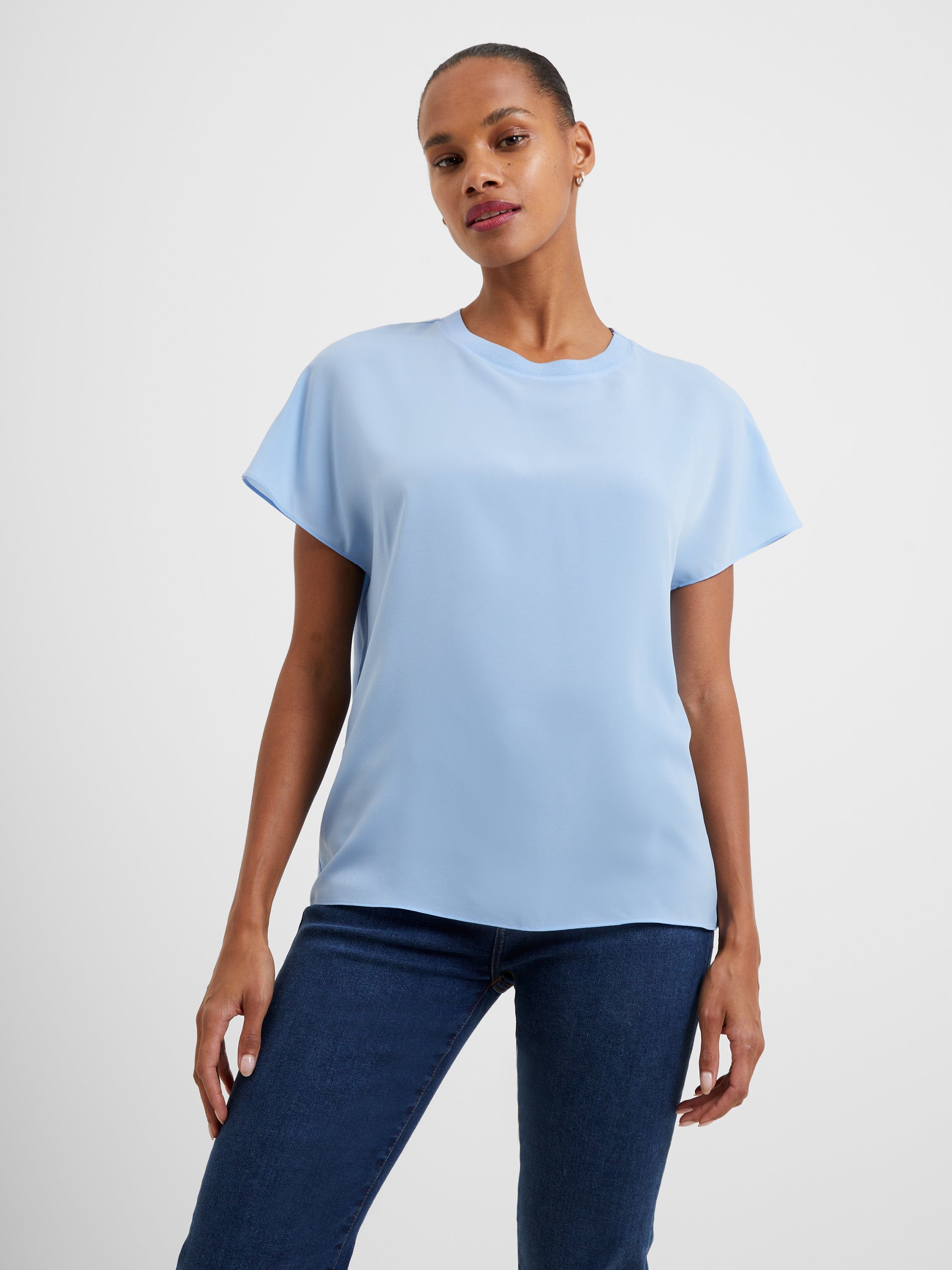 Crepe Light Crewneck Top sold by French Connection product image thumbnail 4