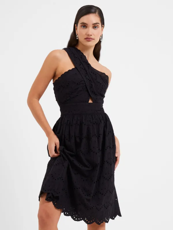 Appelona Broderie Anglaise One Shoulder Dress sold by French Connection