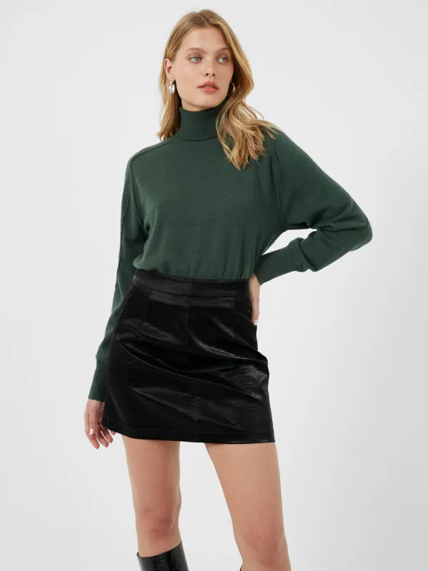 Ivar Croc Coated PU Mini Skirt sold by French Connection