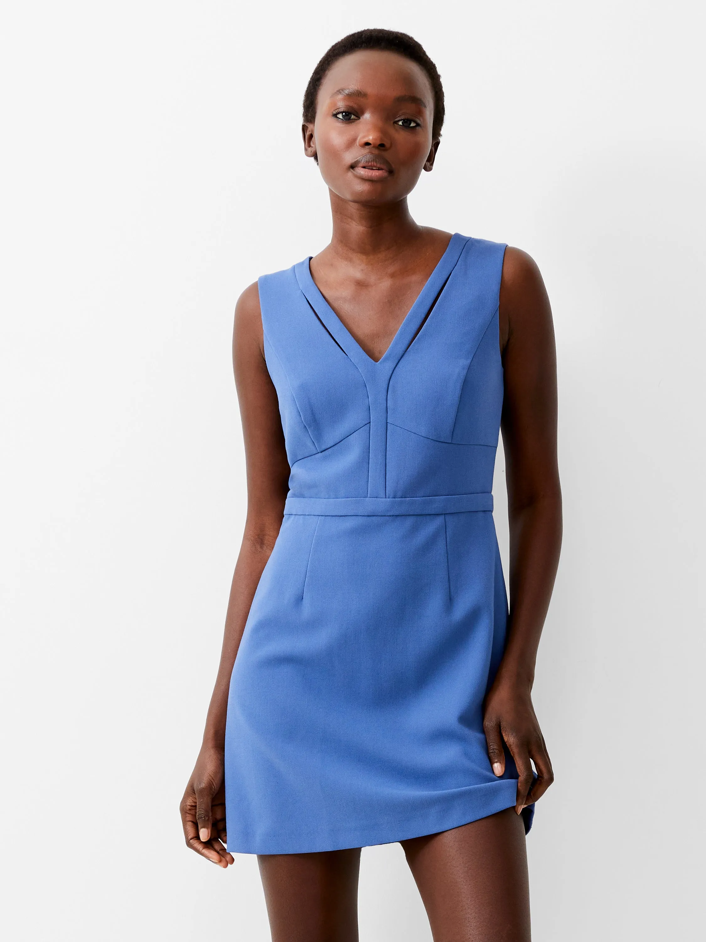 Whisper V-neck Sleeveless Dress sold by French Connection
