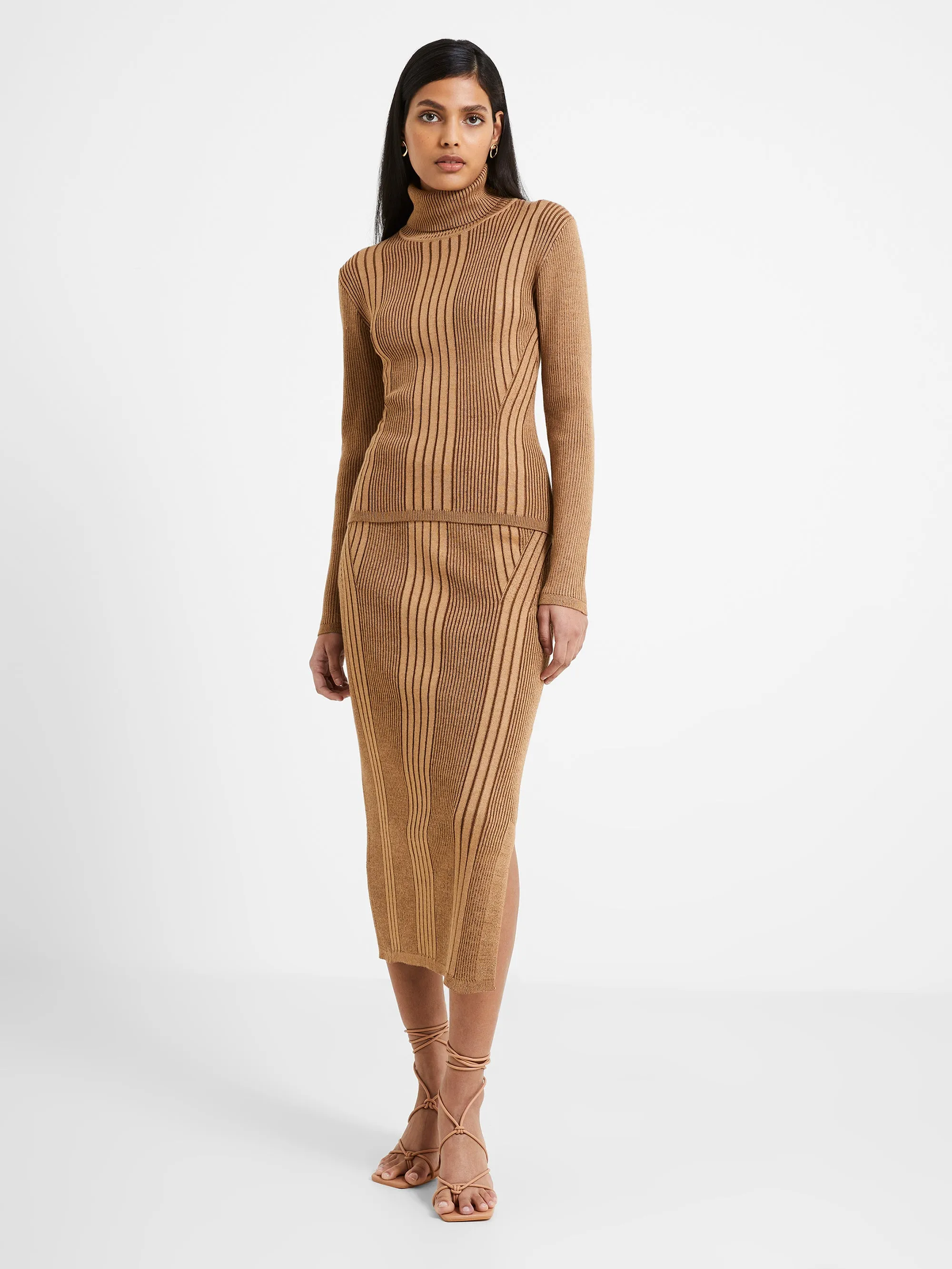 Mari Rib Knit Midi Skirt sold by French Connection product image thumbnail 2