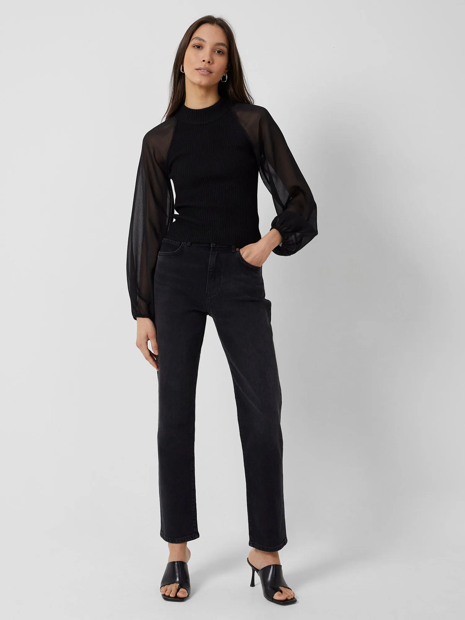 Melody Fabric Mix Top sold by French Connection product image thumbnail 3