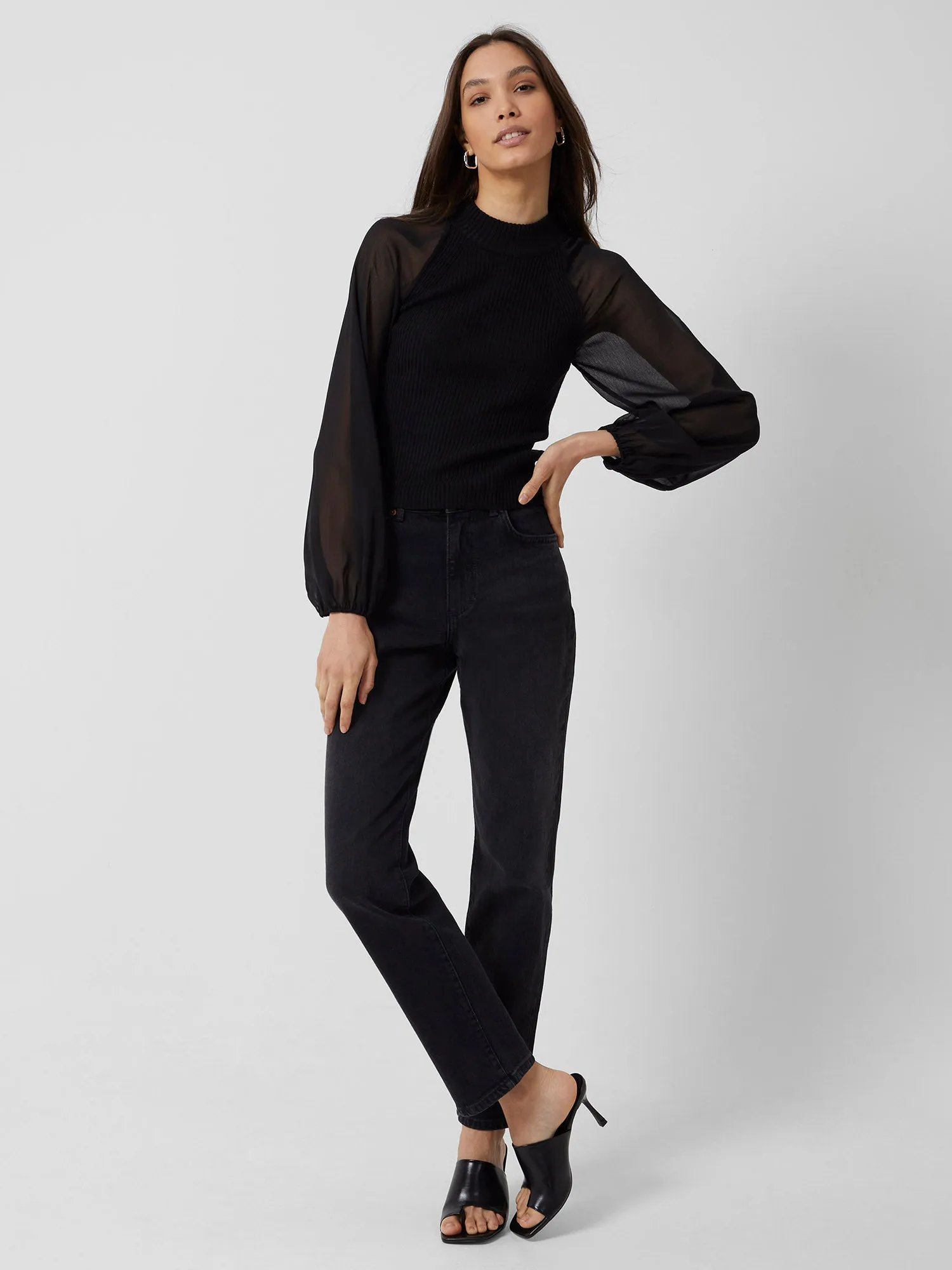 Melody Fabric Mix Top sold by French Connection product image thumbnail 2