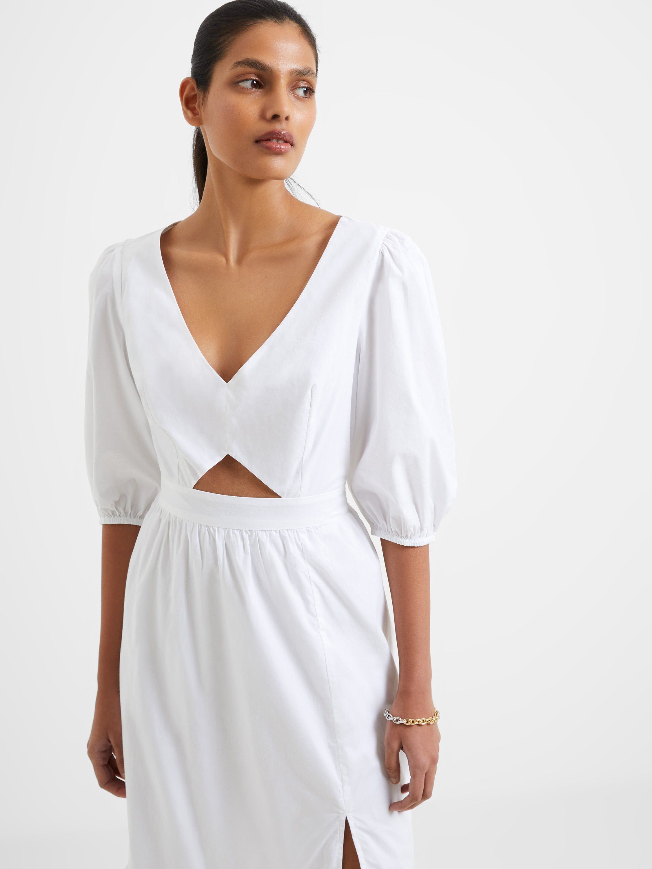 Rhodes Poplin Cut Out Midi Dress sold by French Connection product image thumbnail 2