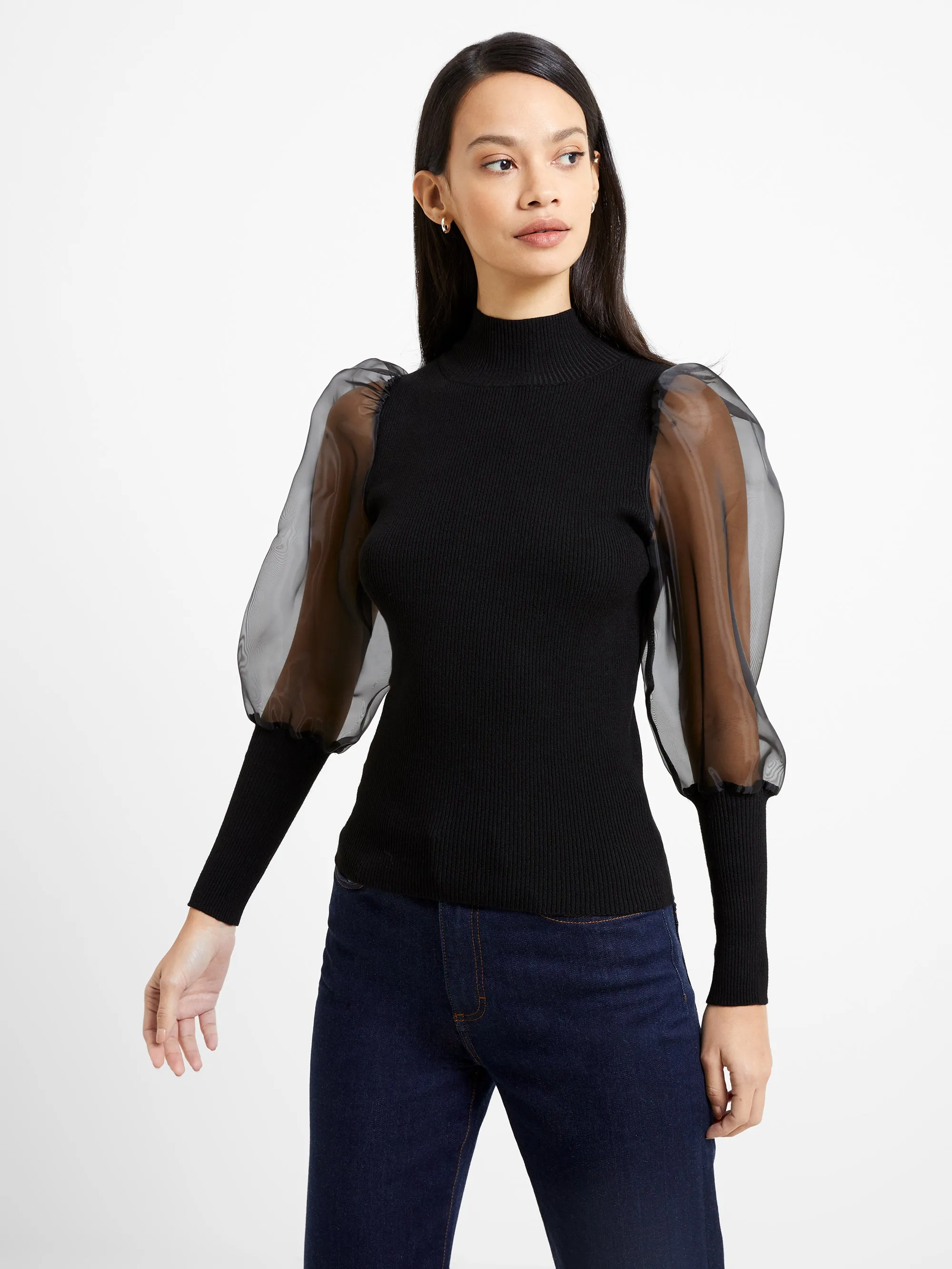 Krista Organza High Neck Top sold by French Connection