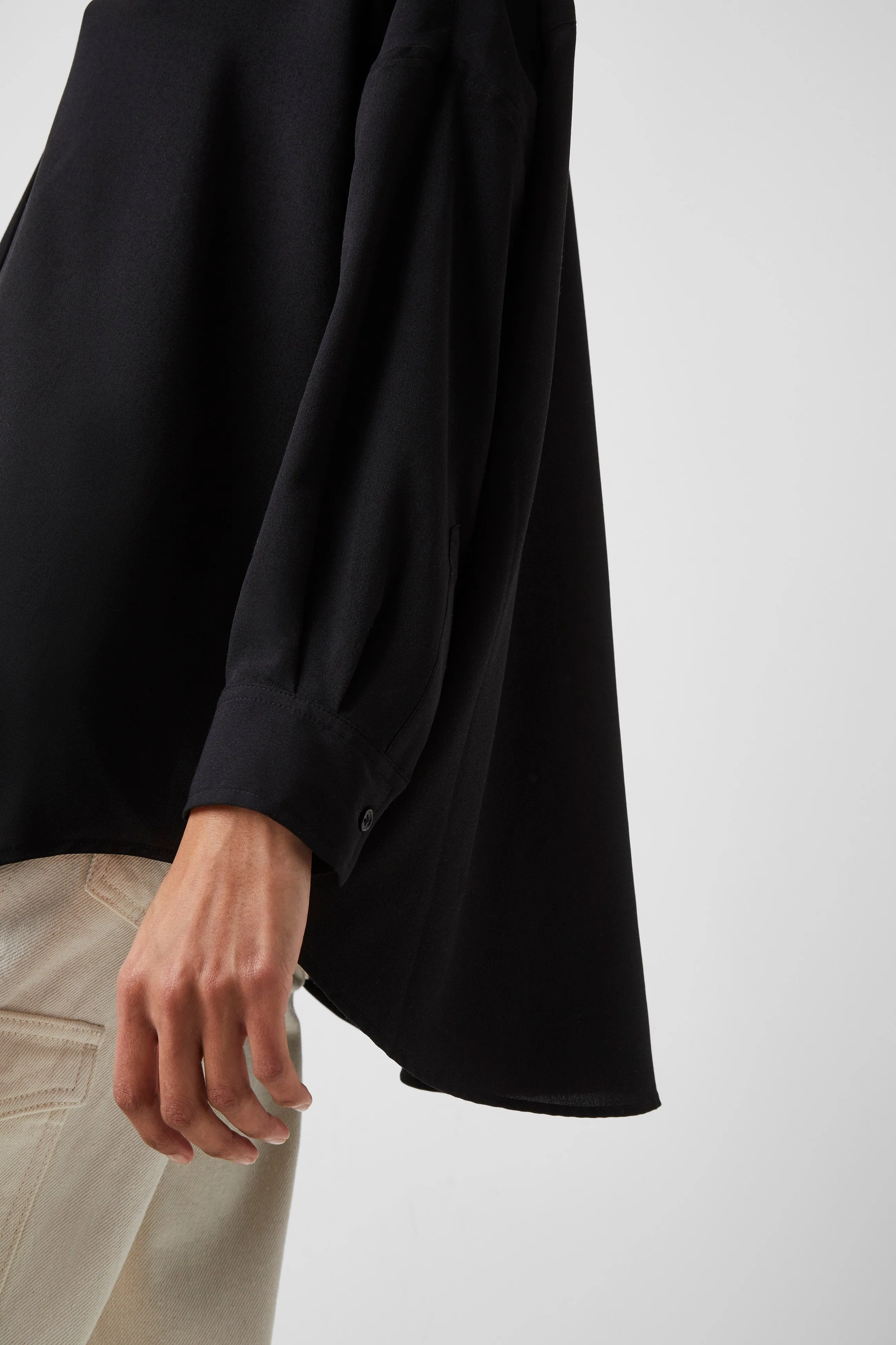Rhodes Crepe Pop Over Shirt sold by French Connection product image thumbnail 4