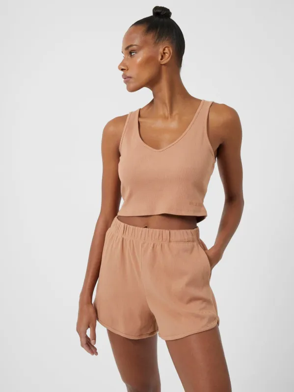 FCUK Organic Ribbed Jersey V-Neck Top sold by French Connection