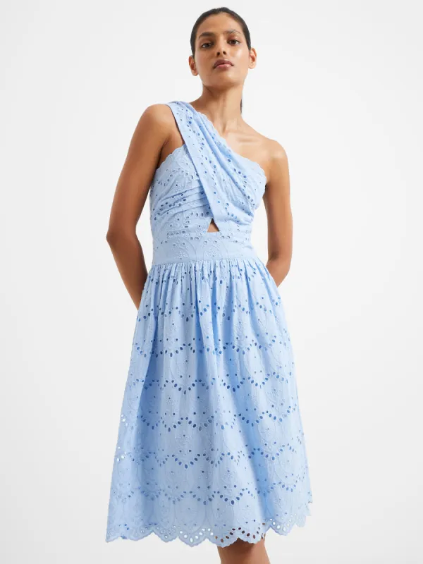 Appelona Broderie Anglaise One Shoulder Dress sold by French Connection