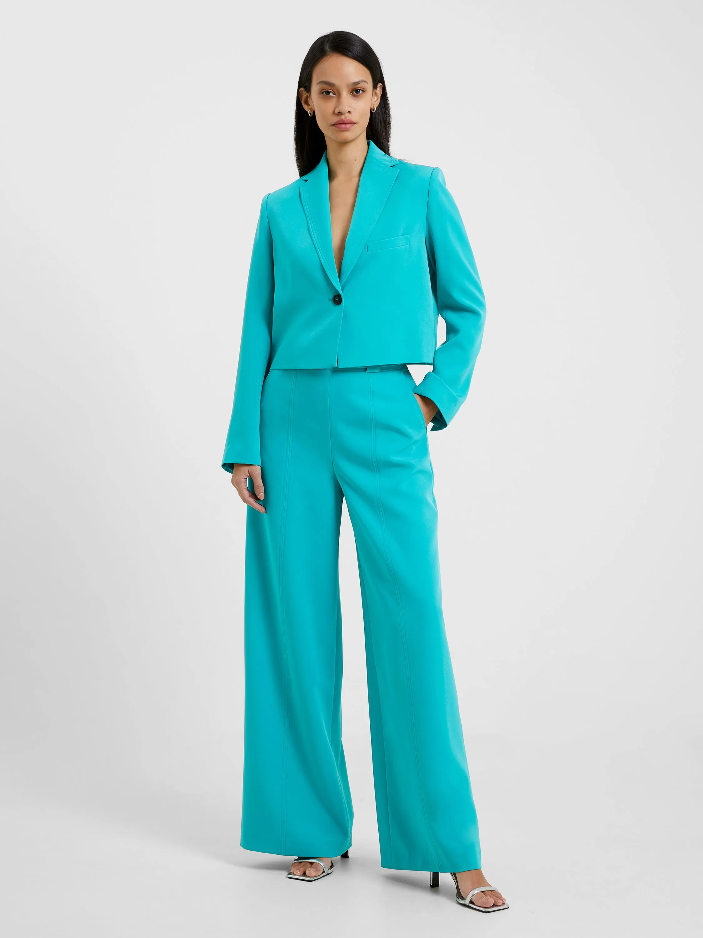 Echo Crepe Cropped Blazer sold by French Connection product image thumbnail 4