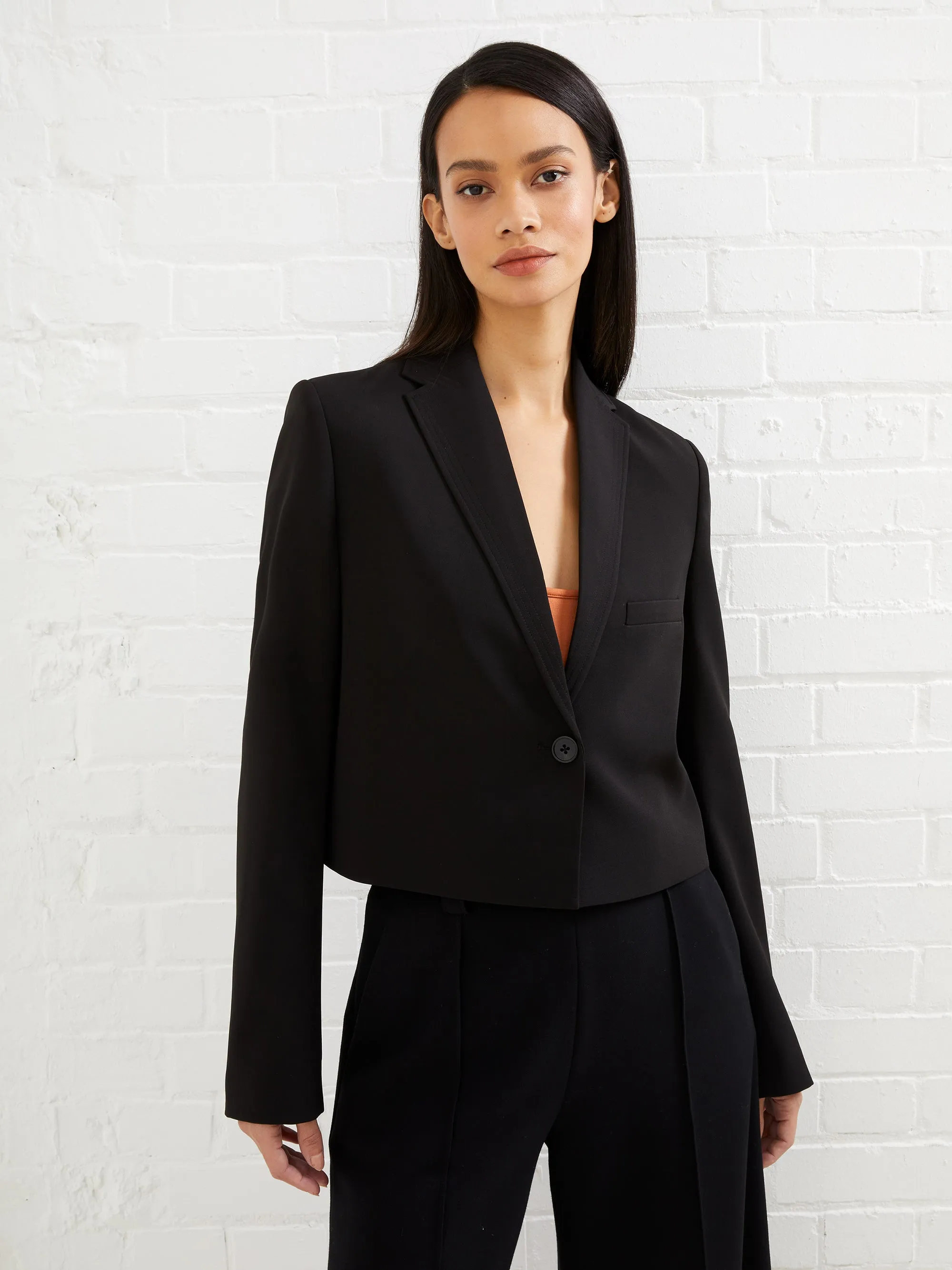 Echo Crepe Cropped Blazer sold by French Connection product image thumbnail 2