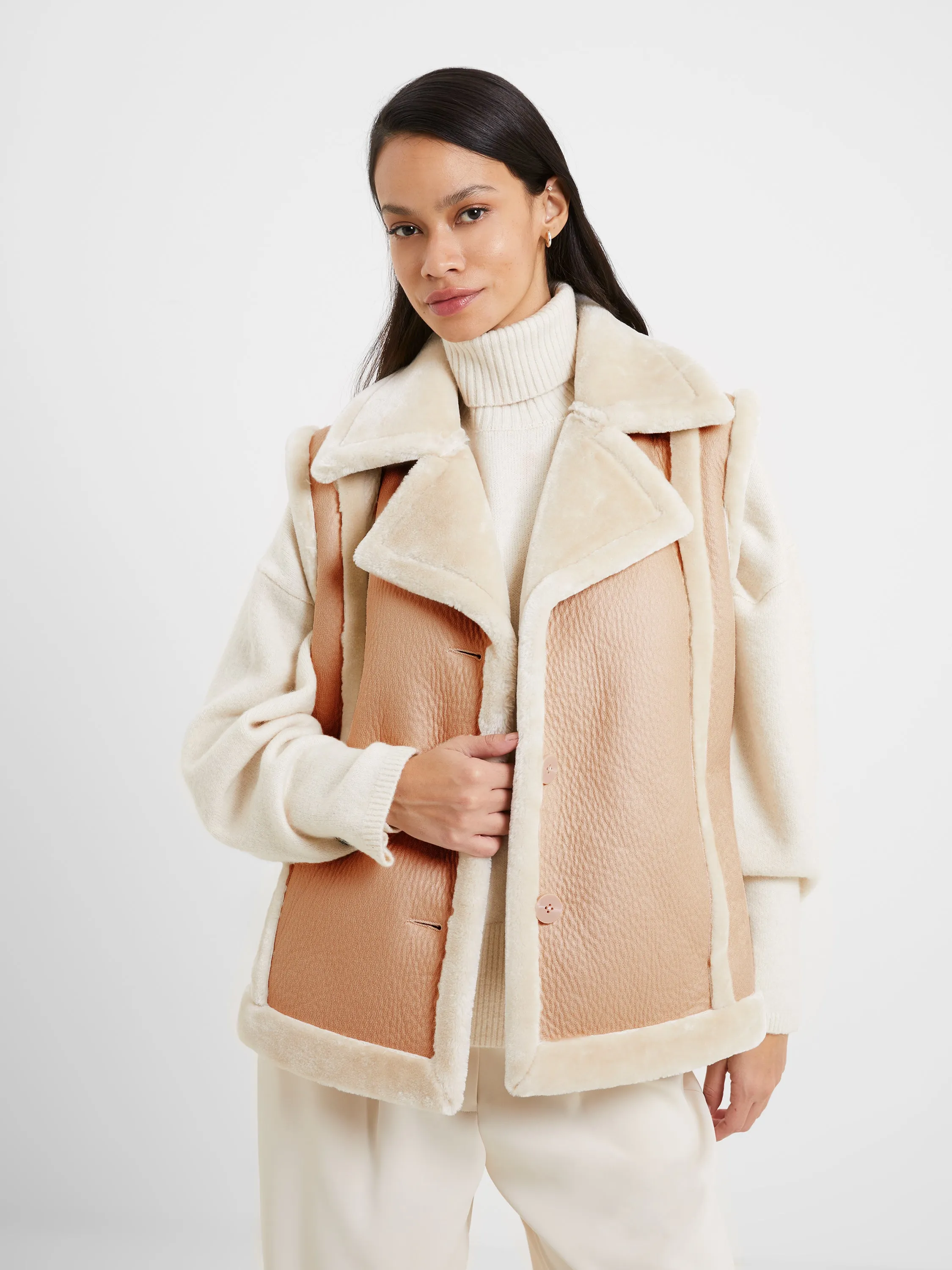 Belen Faux Fur Vest sold by French Connection product image thumbnail 3