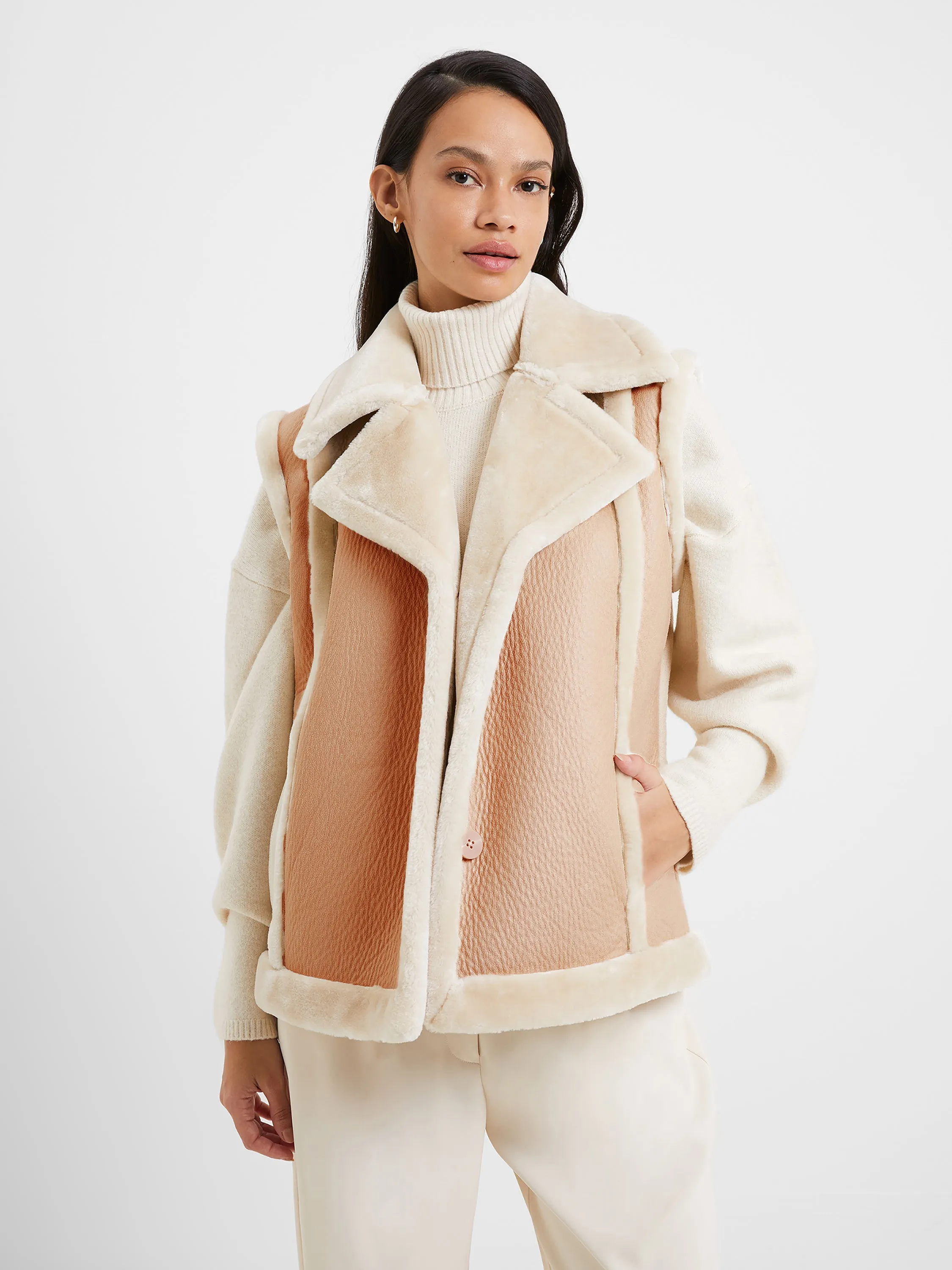 Belen Faux Fur Vest sold by French Connection product image thumbnail 2