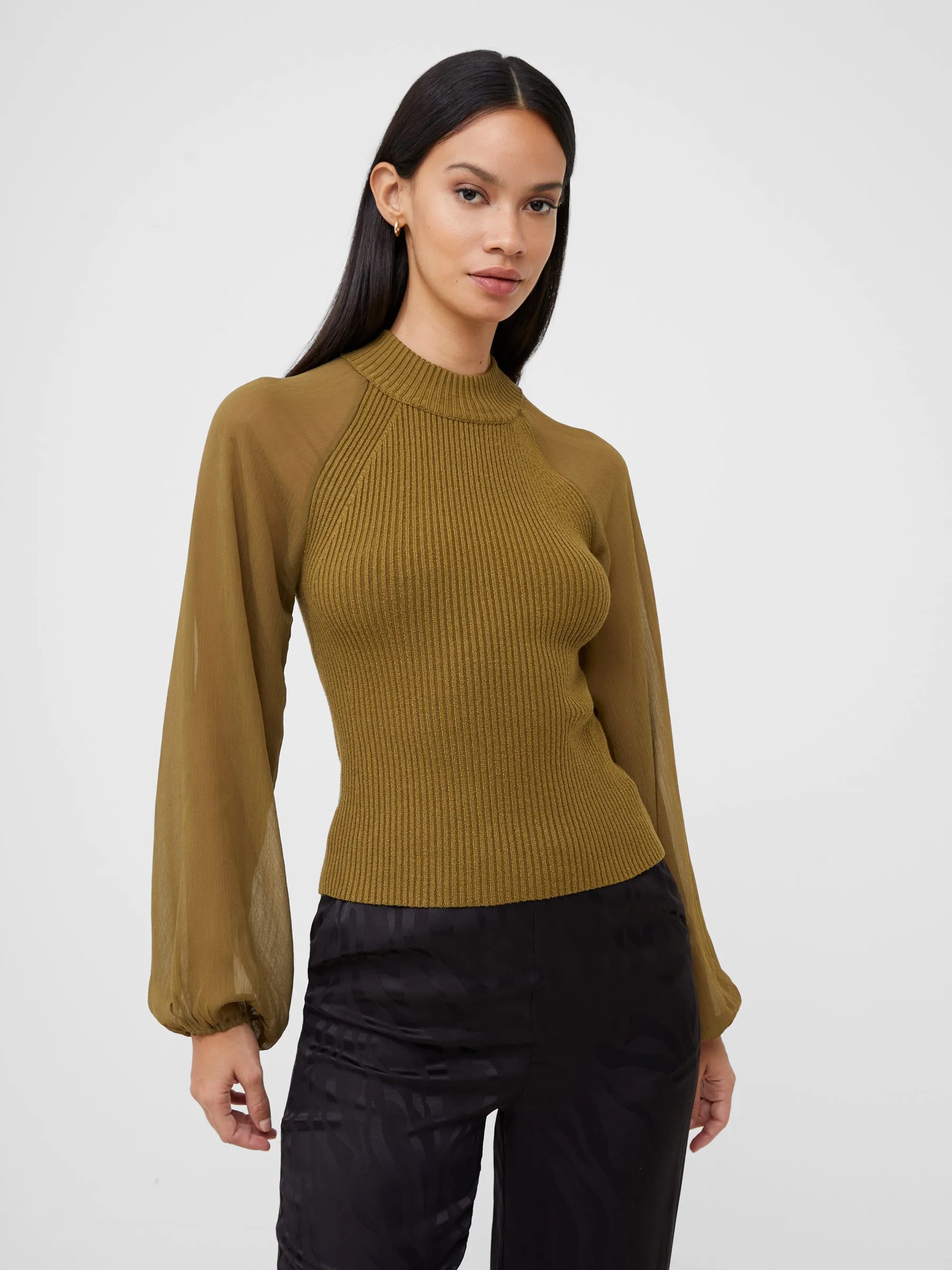 Melody Fabric Mix Top sold by French Connection