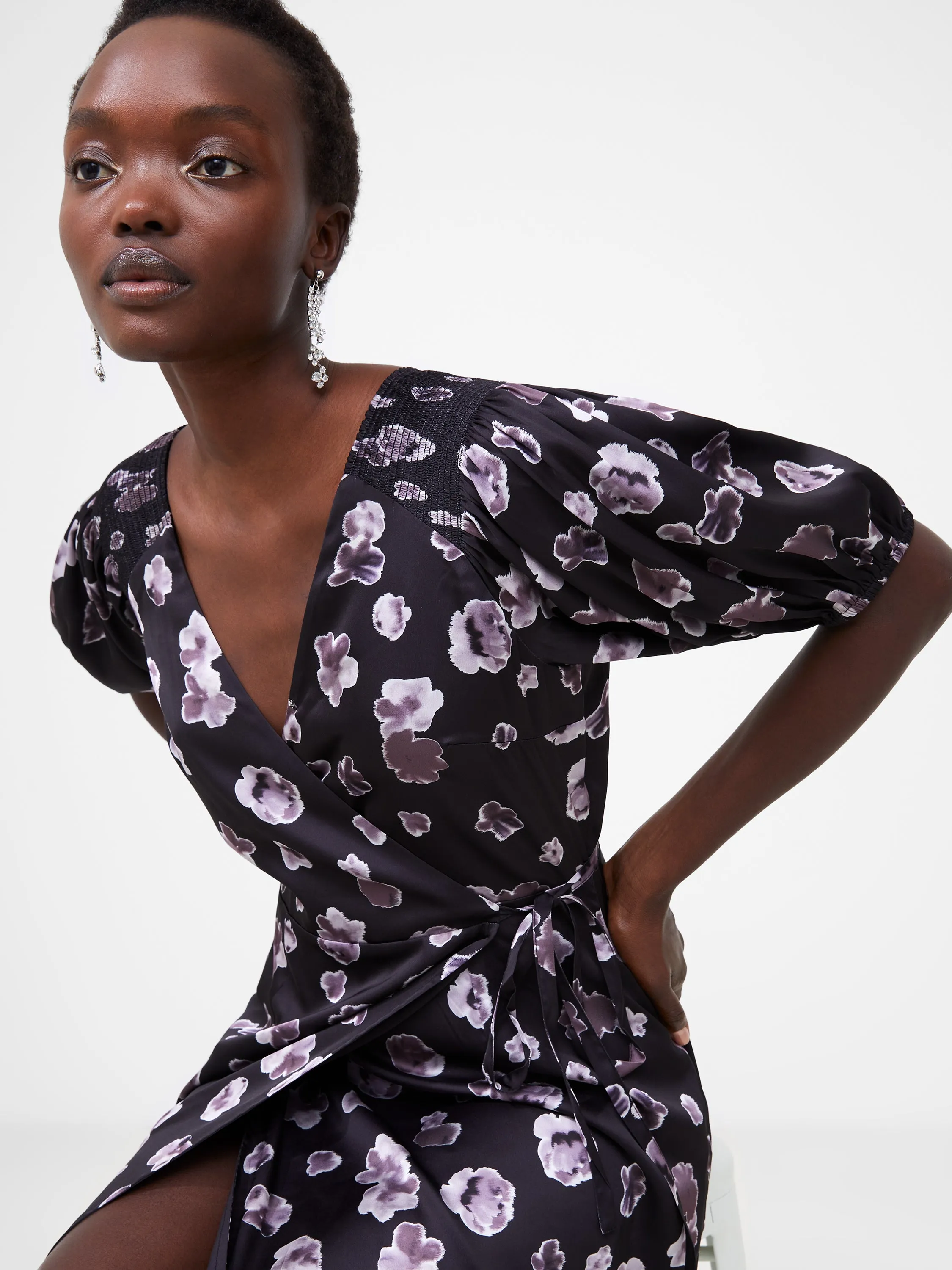 Bronwyn Aleeya Satin Midi Dress sold by French Connection product image thumbnail 3