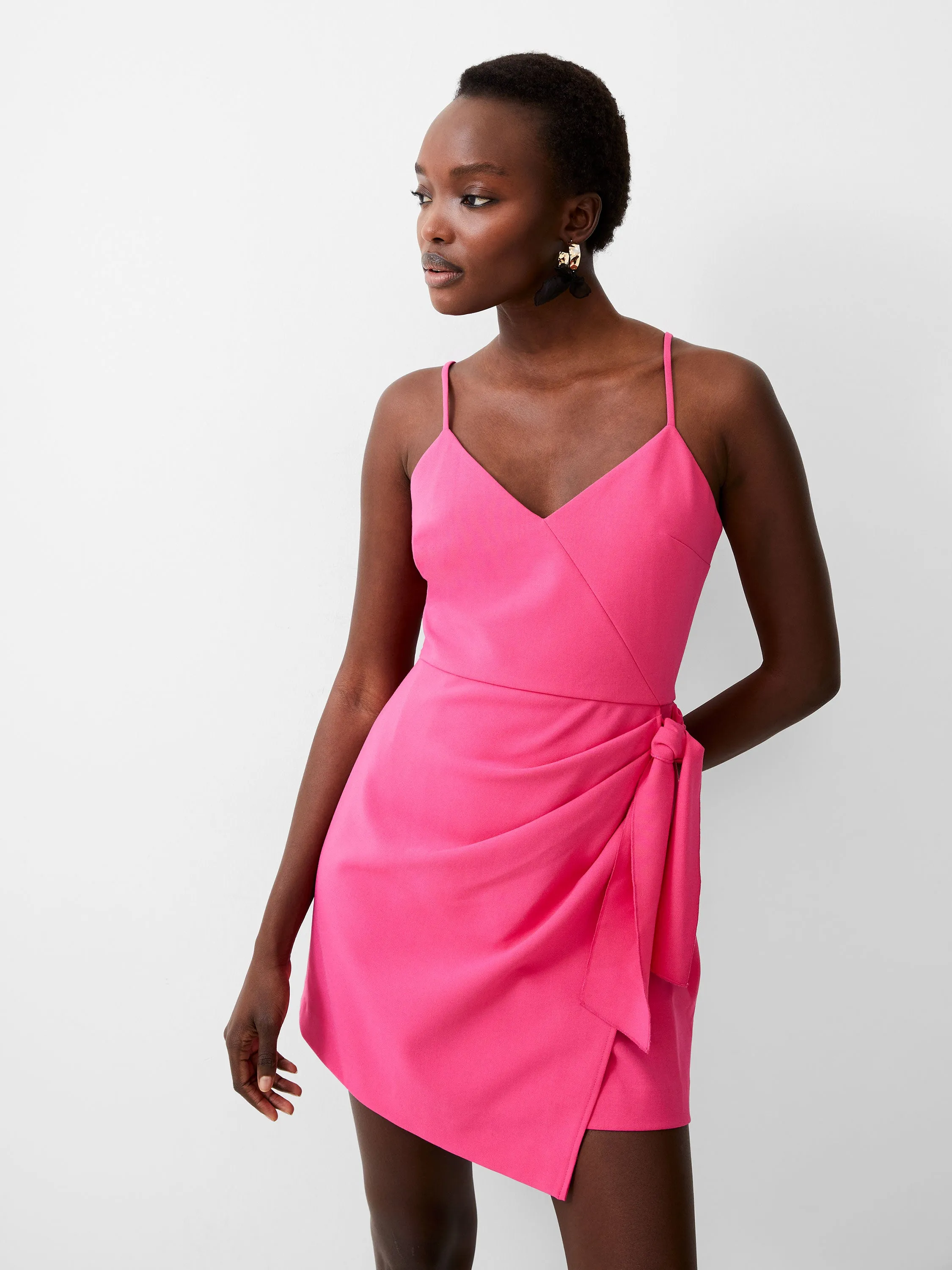 Whisper V Neck Bow Envelope Dress sold by French Connection