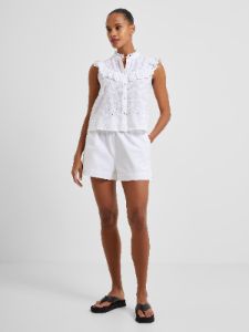 Appelona Anglaise Short Sleeve Frill Top sold by French Connection
