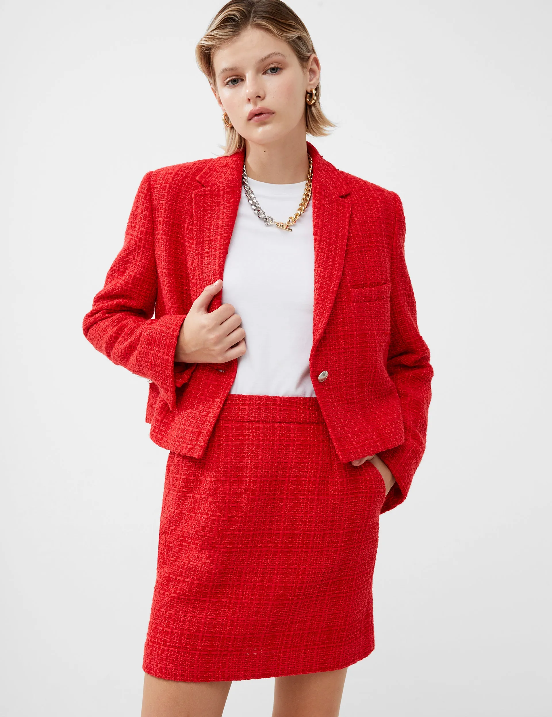 Azzurra Tweed Mini Skirt sold by French Connection product image thumbnail 3