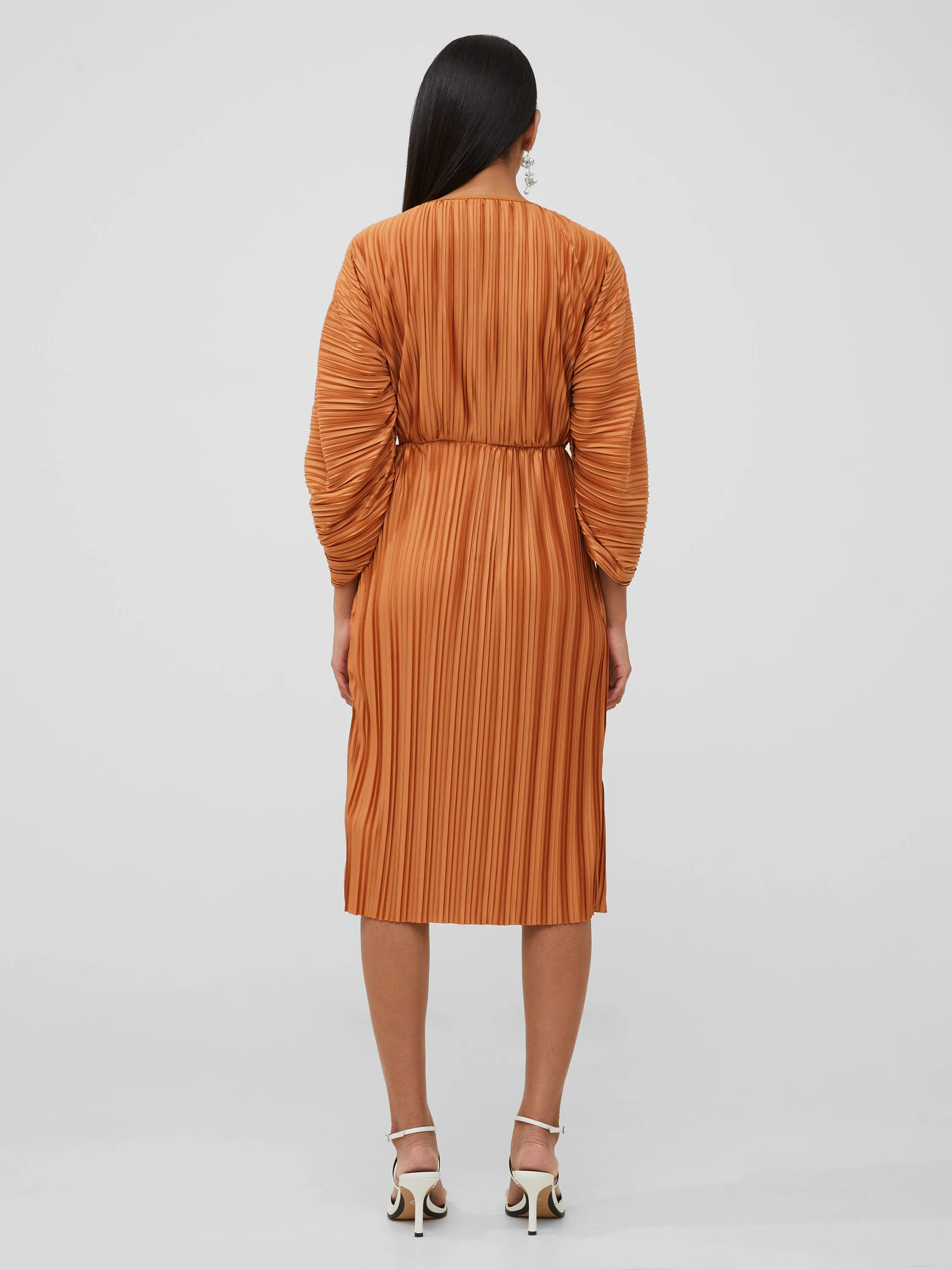 Regi Pleated Cut Out Midi Dress sold by French Connection product image thumbnail 4