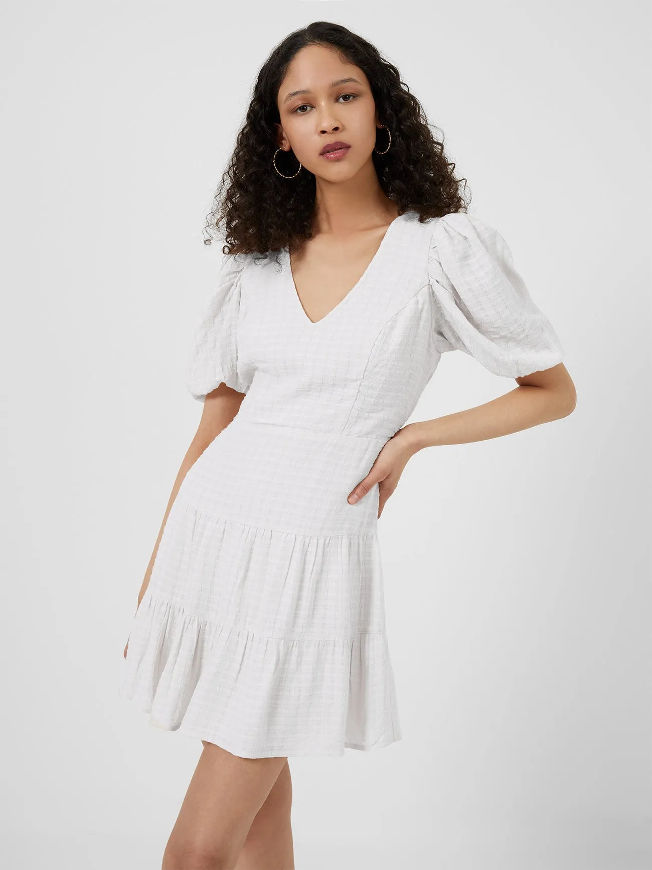 Birch Gingham Tiered Dress sold by French Connection