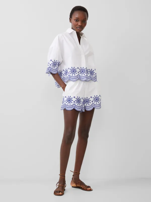 Alissa Cotton Embroidered Shorts sold by French Connection