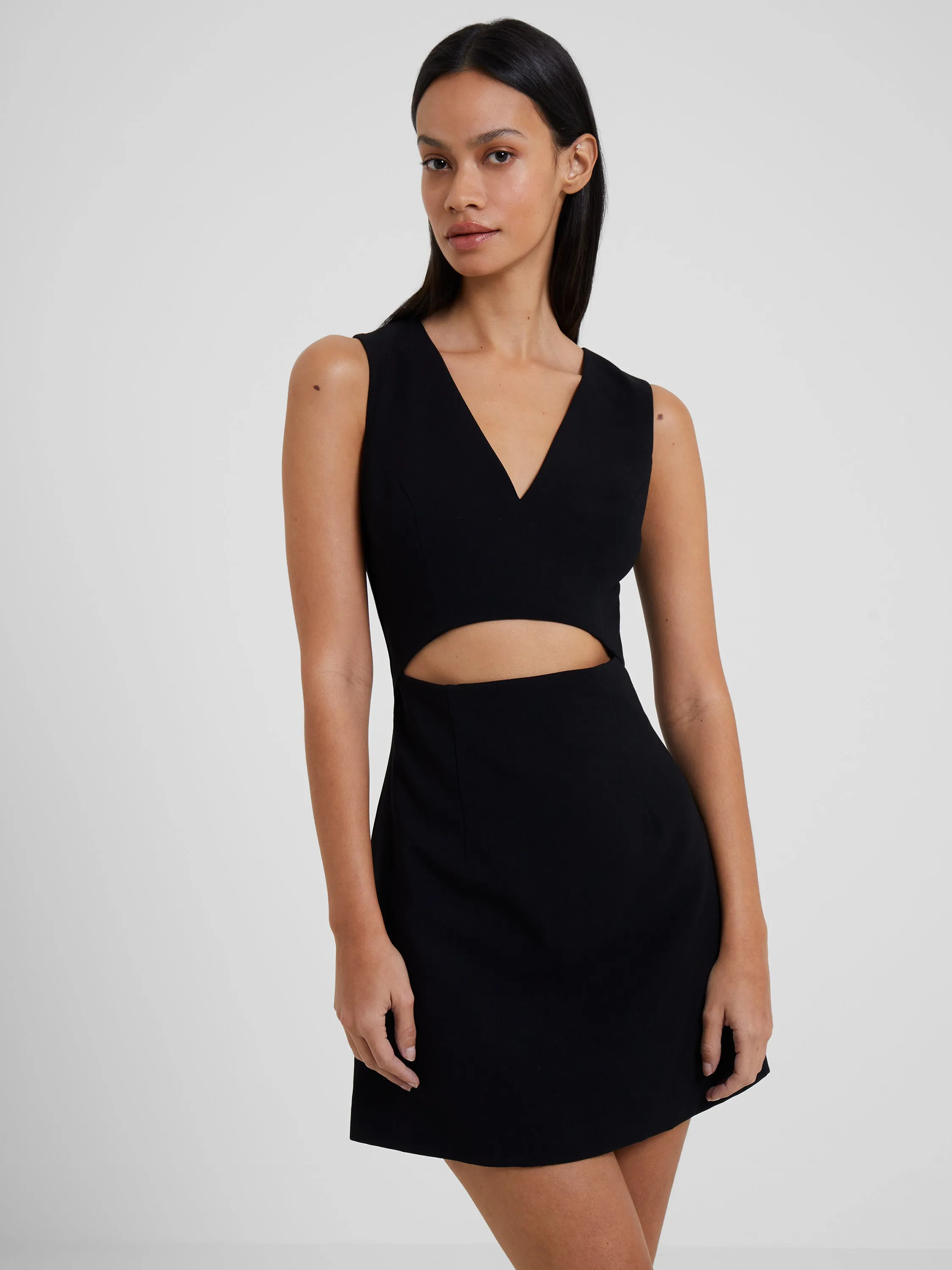 Whisper V Neck Cut Out Dress sold by French Connection