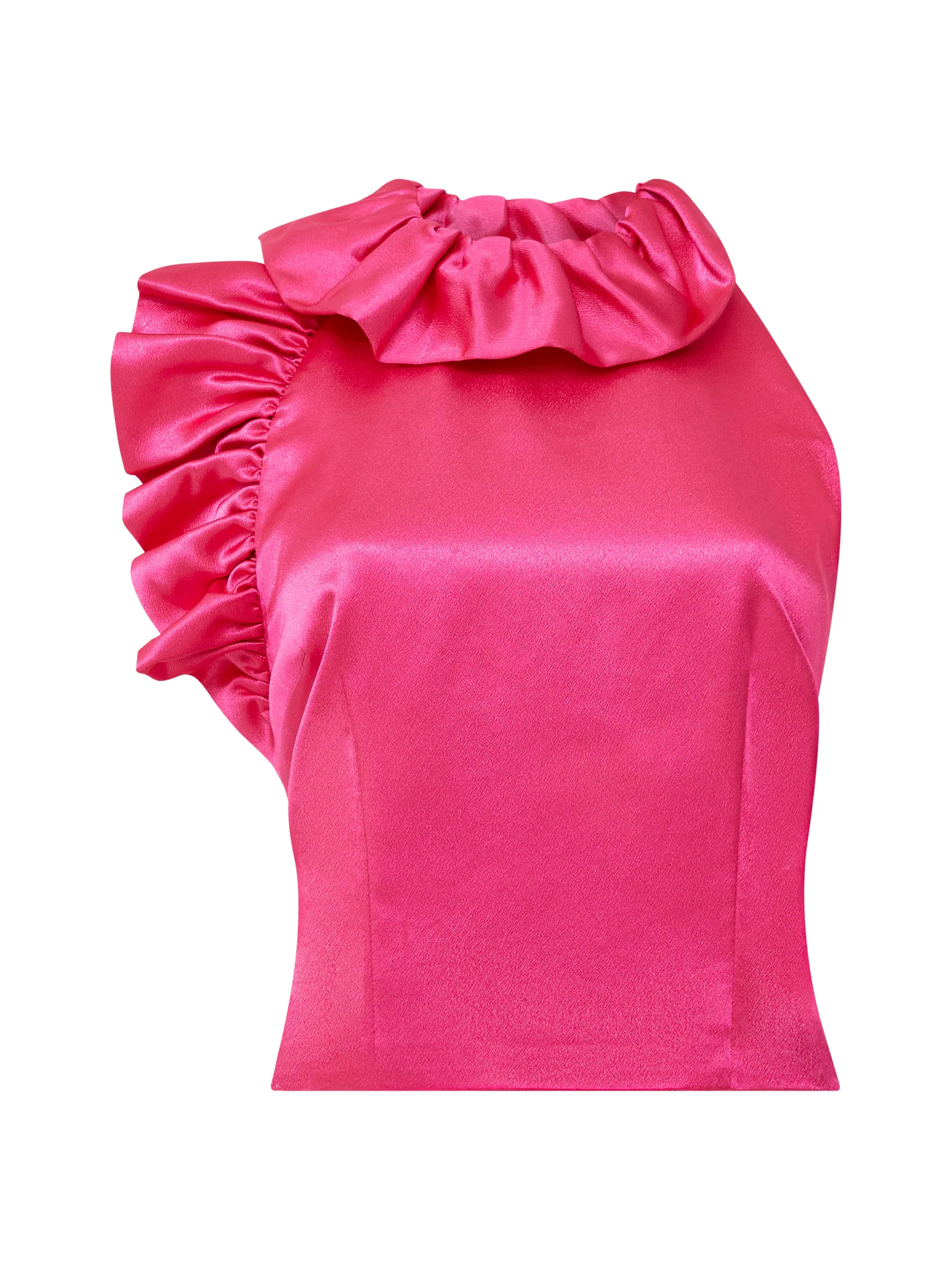 Adora Satin Ruffle Top sold by French Connection product image thumbnail 5