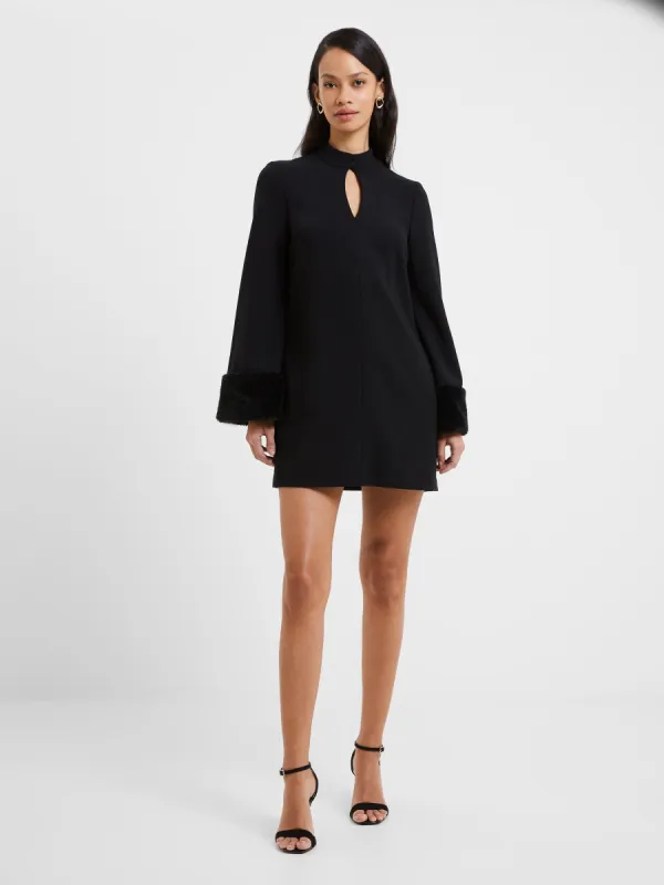 Whisper Ruth Faux Fur Trim Mini Dress sold by French Connection