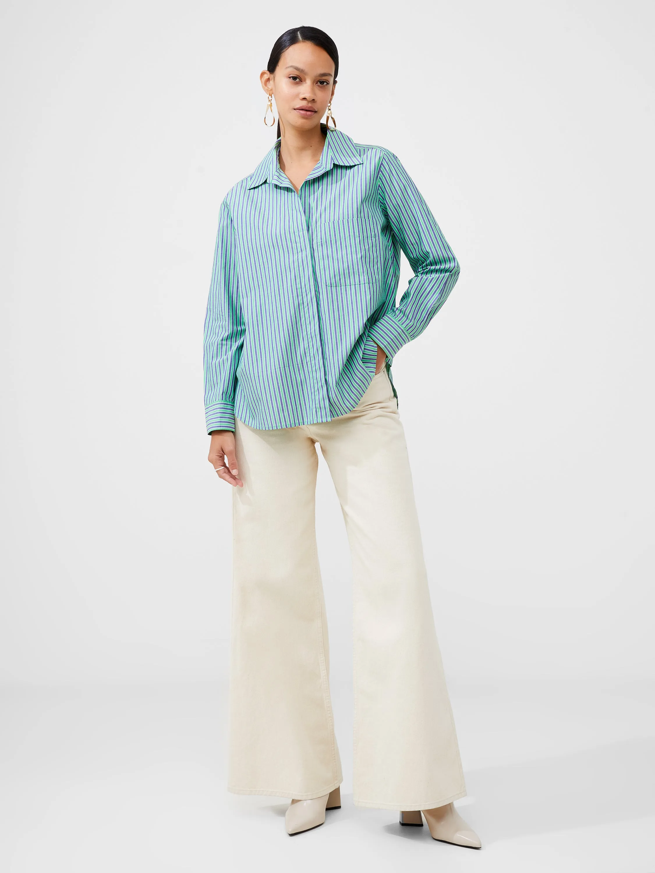 Stripe Poplin Boyfriend Shirt sold by French Connection product image thumbnail 3