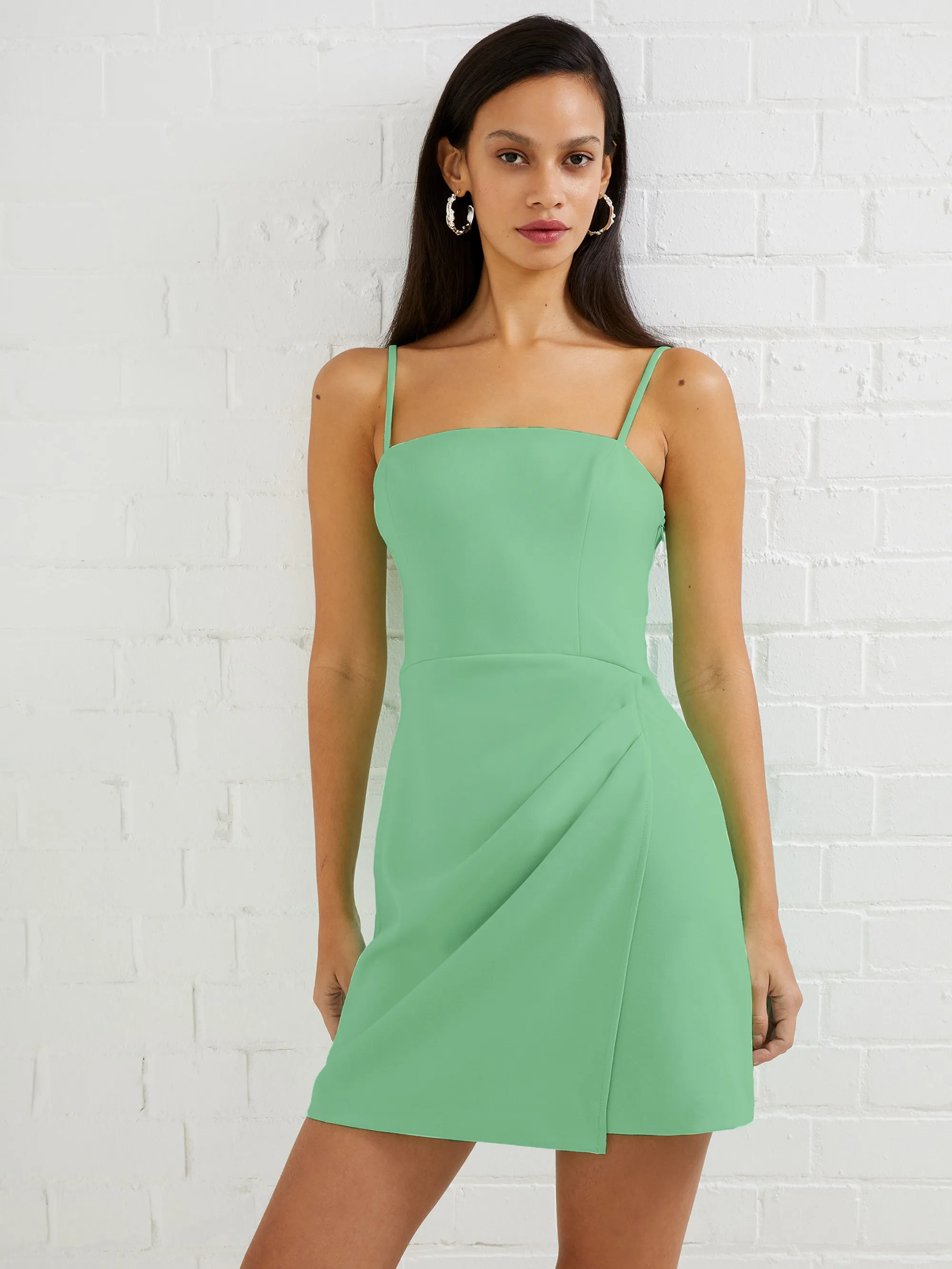 Whisper Straight Neck Mini Dress sold by French Connection