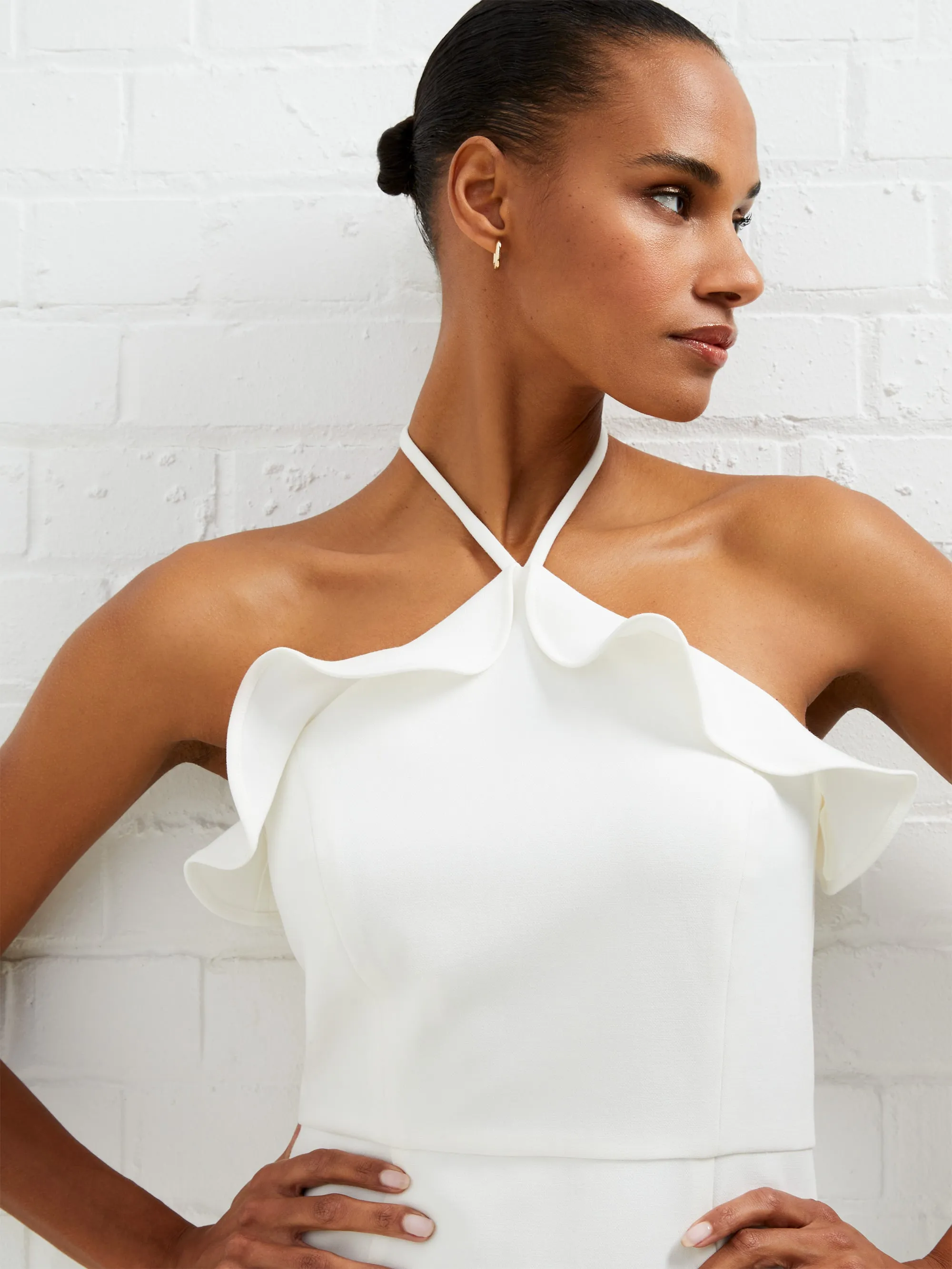 Whisper Ruth Ruffle Halter Neck Dress sold by French Connection product image thumbnail 2