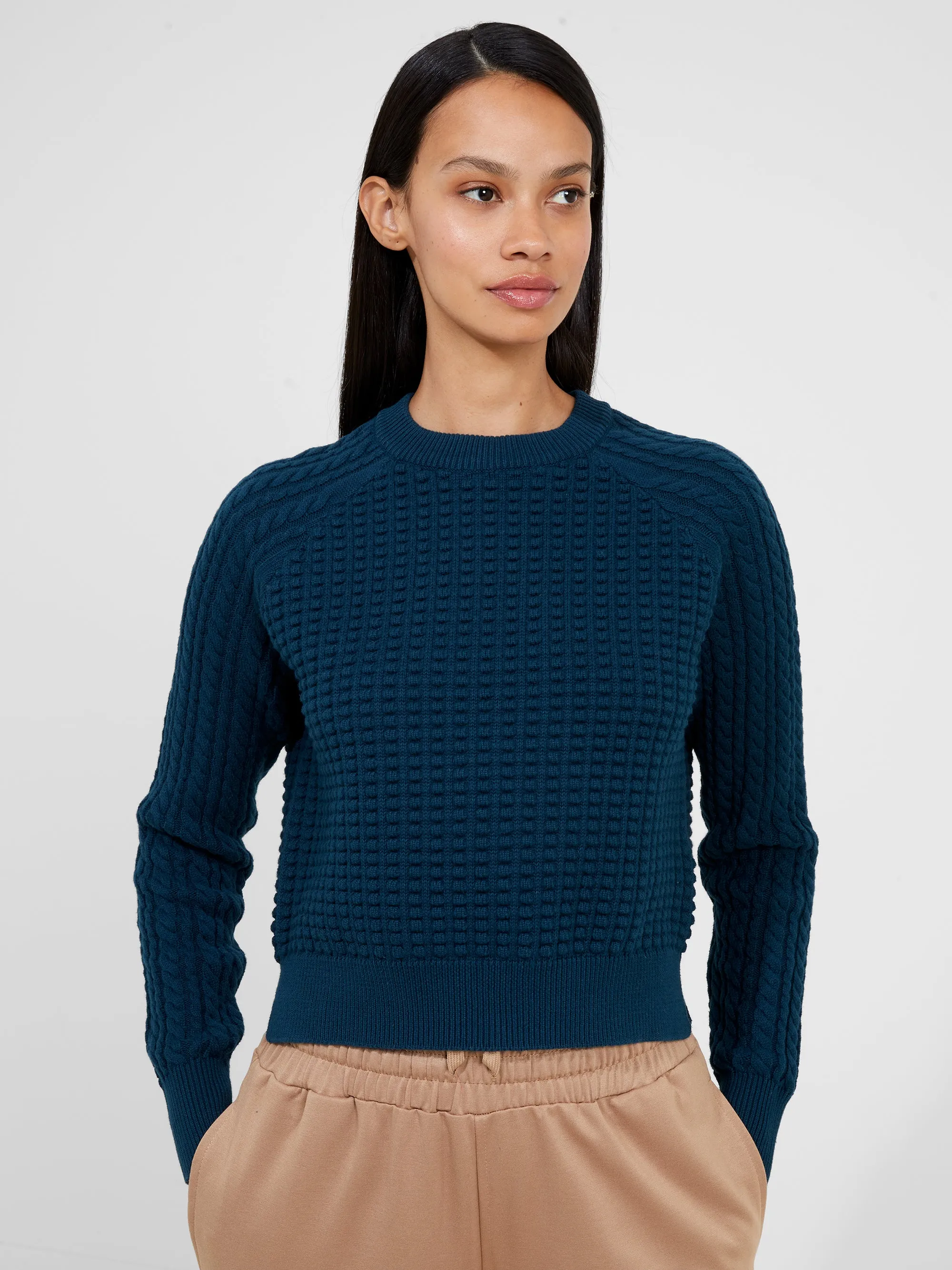 Mozart Popcorn Cable Knit Sweater sold by French Connection